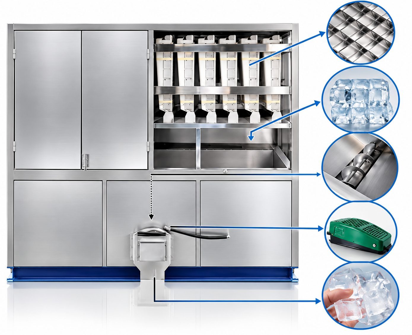 Commercial Cube Ice Machine – 1 to 10 Ton/Day