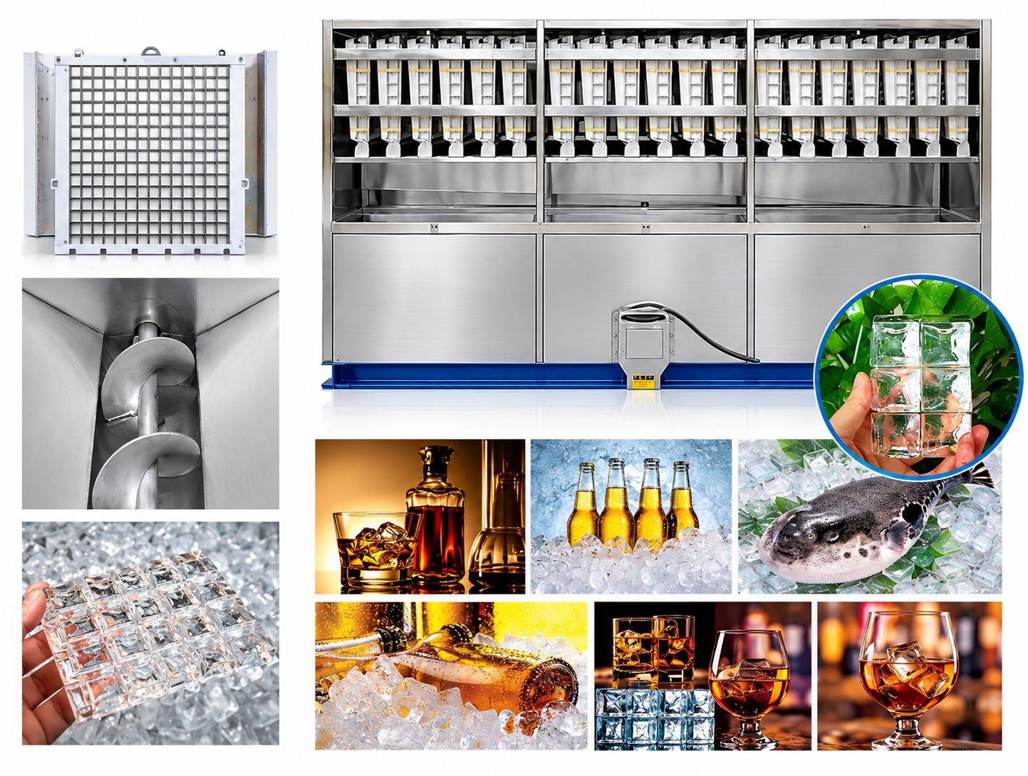 Commercial Cube Ice Machine – 1 to 10 Ton/Day