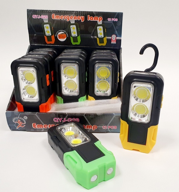 LANTERNA, 1LED E 2COB, 3W, A PILHA 3XAAA (NÃO INCLUSO)