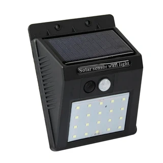 LUMINÁRIA SOLAR COM SENSOR DEPRESENÇA, 20 LEDS 3W IP44,ACOMPANHA 2 PARAFUSOS E 2BUCHAS