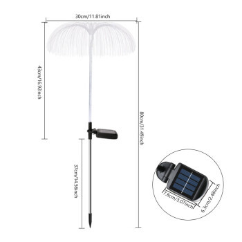 LUMINÁRIA SOLAR DECORATIVA IP650,08W (2 PEÇAS) CORES BRILHANTES /7 CORES RGB