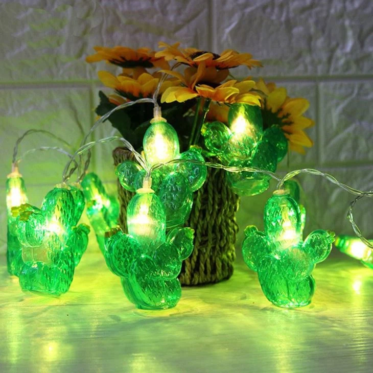 CORDÃO LUMINOSO CACTUS20 LEDS A PILHA 2*AA (NÃO INCLUSA)