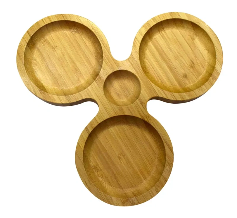 PETISQUEIRA DEBAMBU COM 3DIVISÓRIAS26,5X26,5X1,7CM