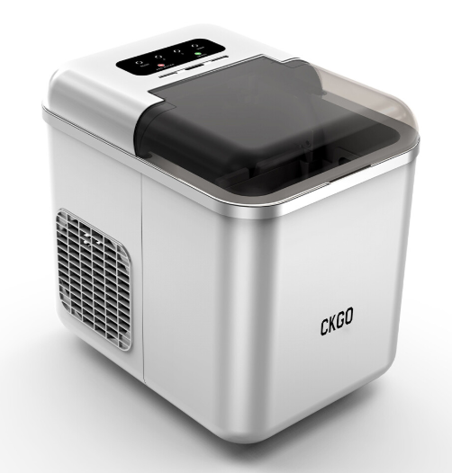 Máquina de fazer gelo comercial de 110V, mini máquina de fazer gelo redonda totalmente automática doméstica, máquina de fazer gelo rápida