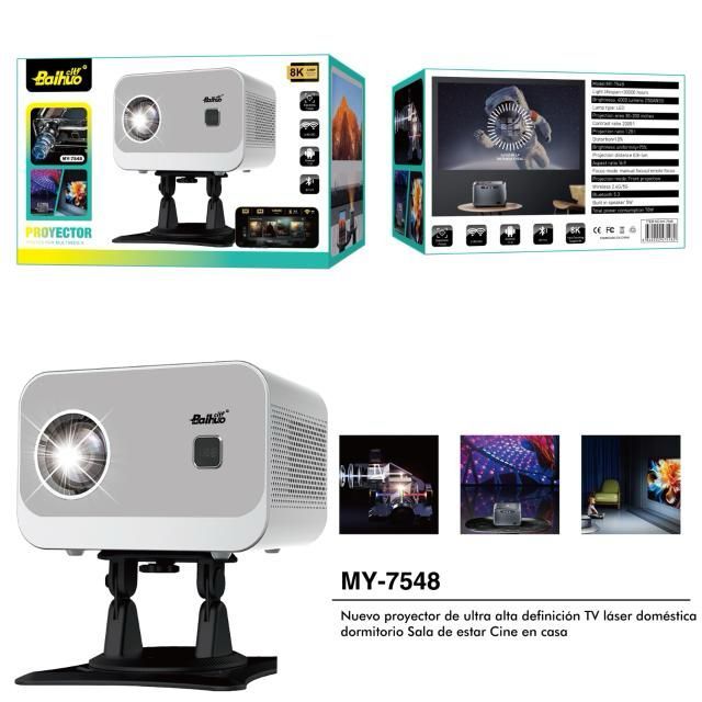 Projetor Wi-fi 2.4G5G com Android 11 HDMI 8K 33MP Bluetooth 5.0 HD MY-7548