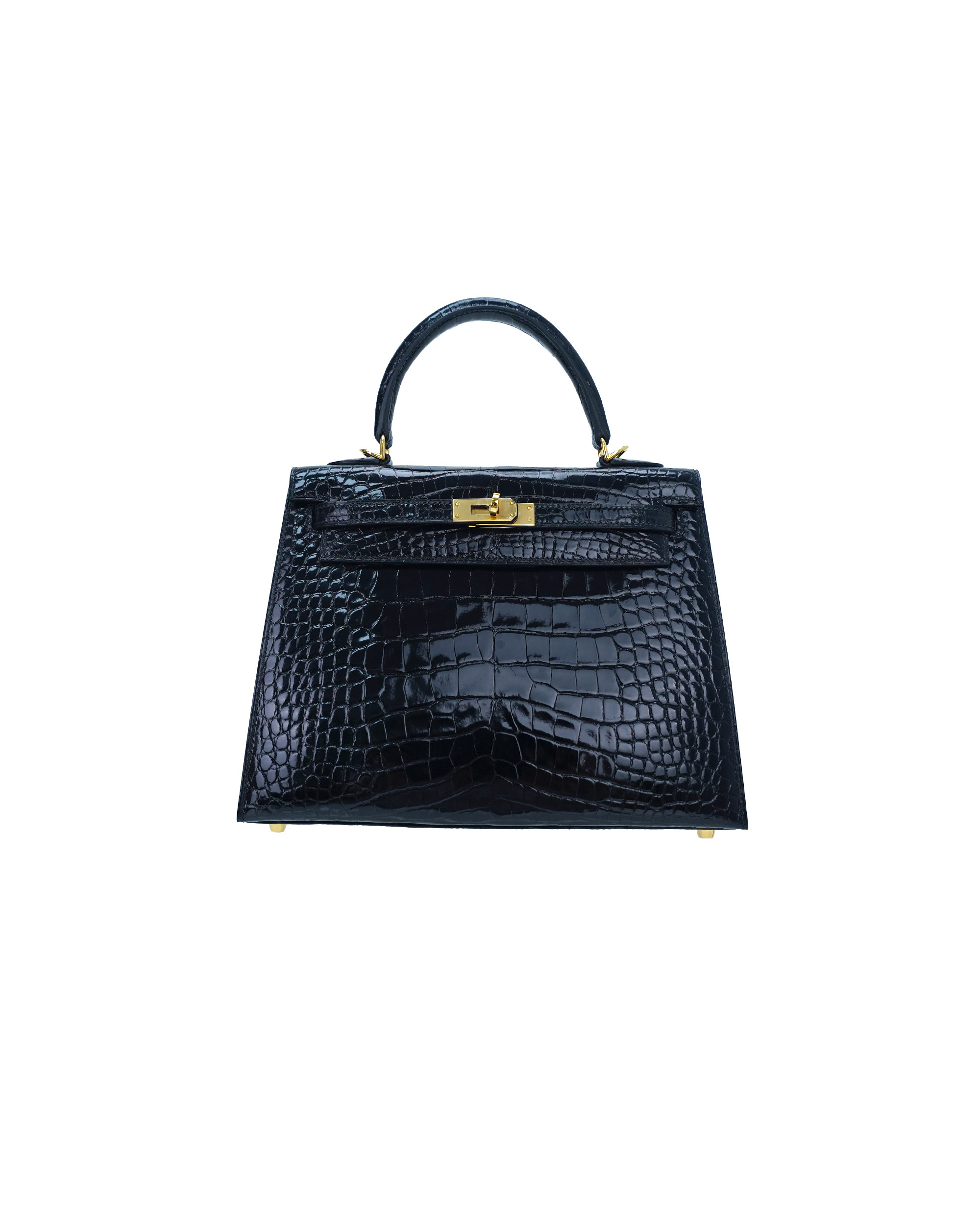 Crossbody bag, made of Nile crocodile leather, with a size of 25