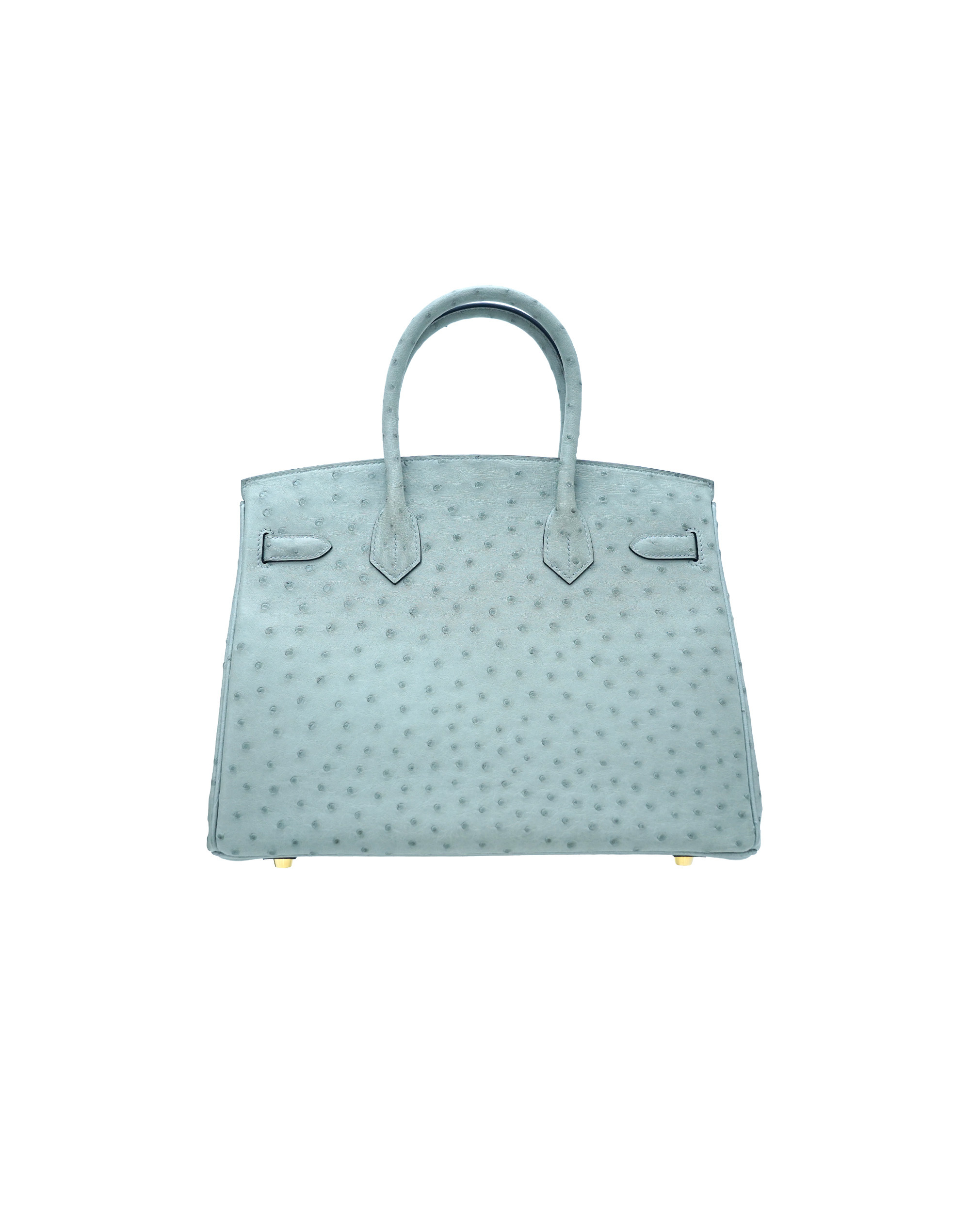 30-sized ladies' handbag made of ostrich leather