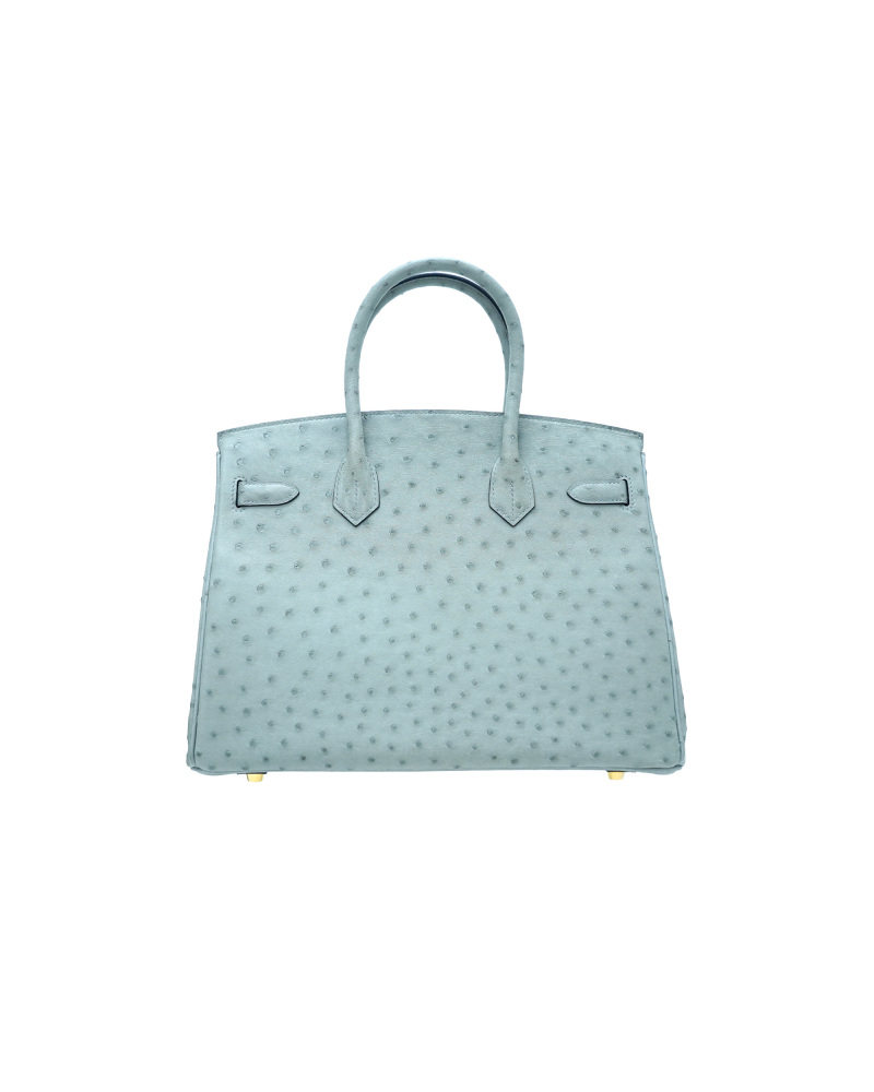 30-sized ladies' handbag made of ostrich leather