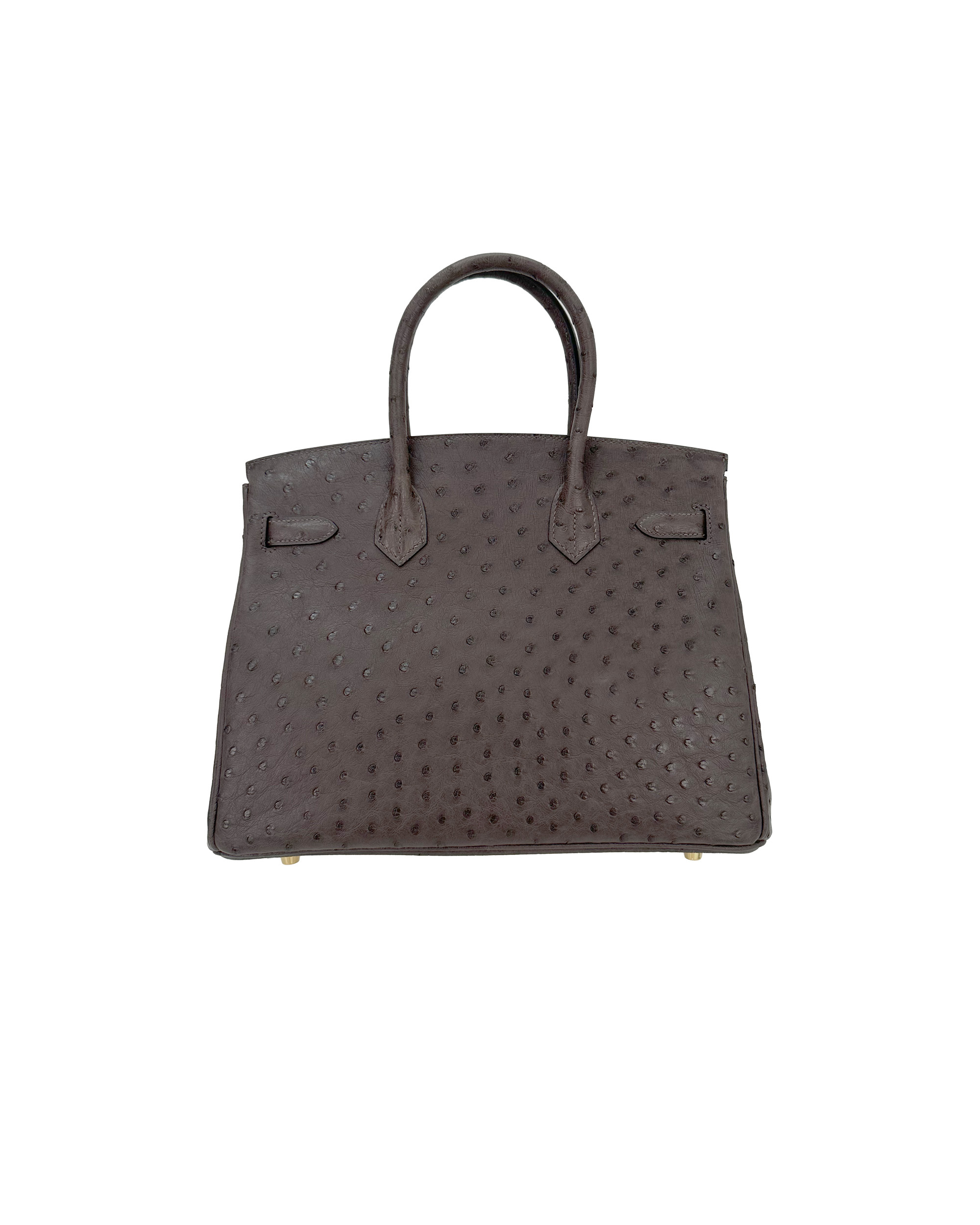30-sized ladies' handbag made of ostrich leather