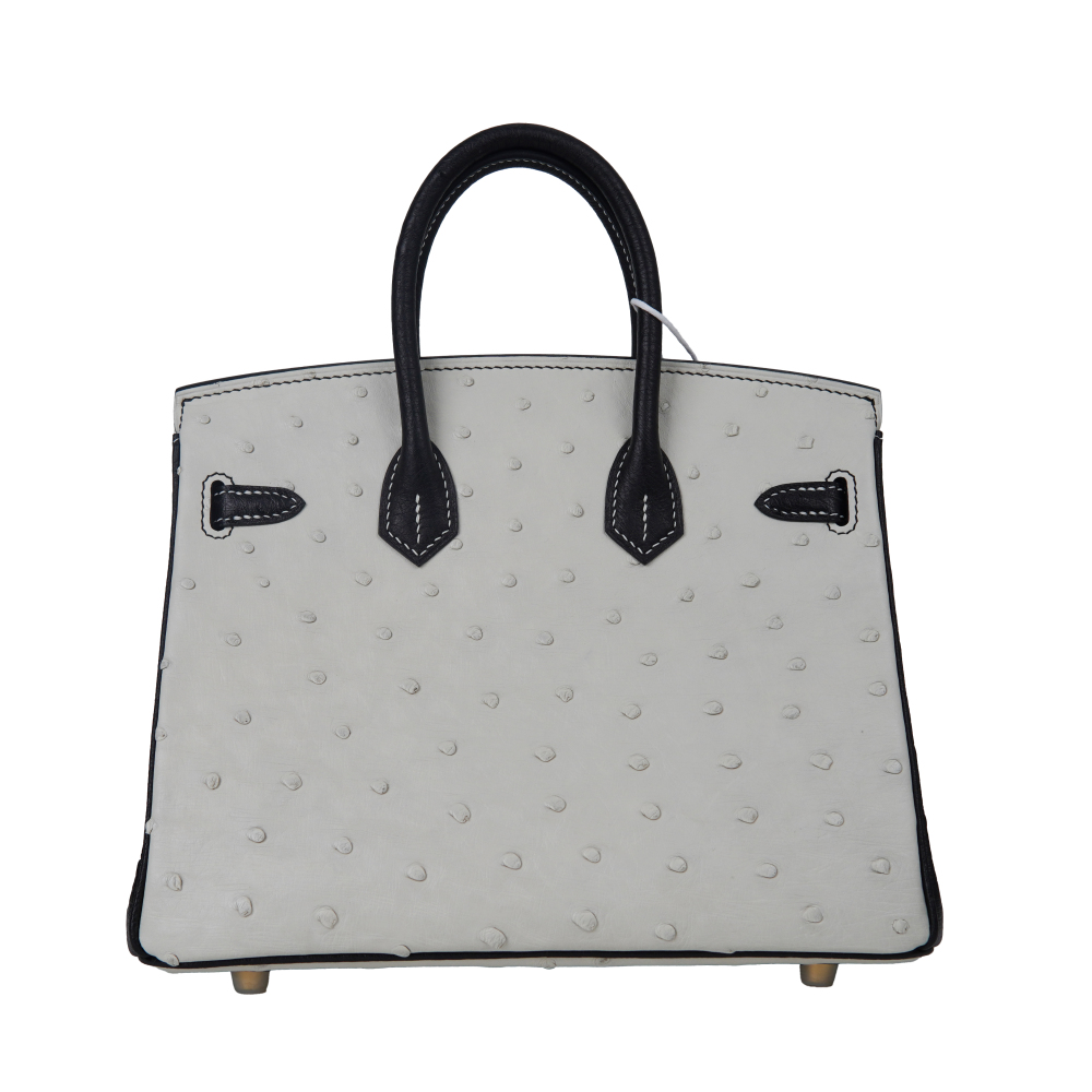 25-sized ladies' handbag made of ostrich leather