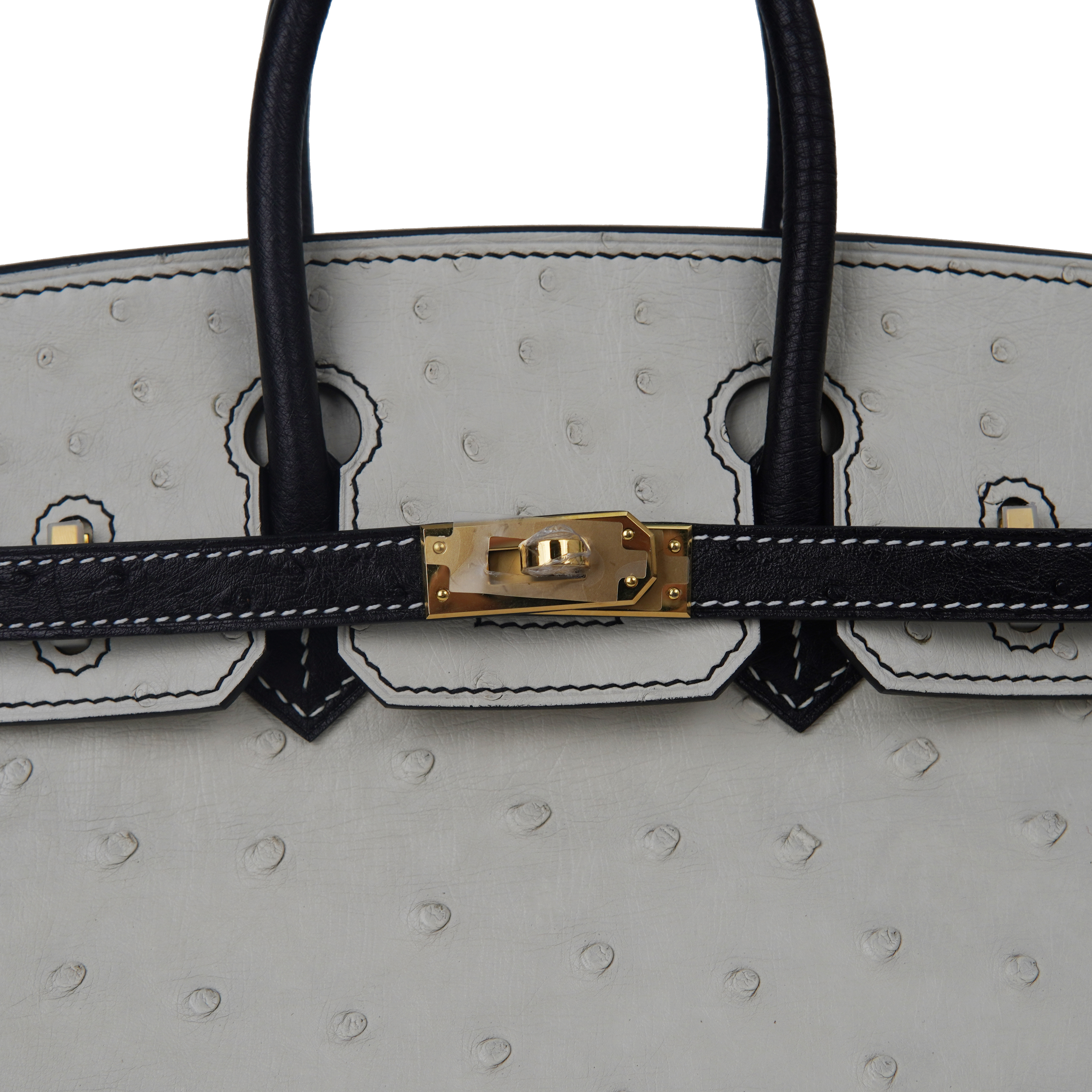 25-sized ladies' handbag made of ostrich leather