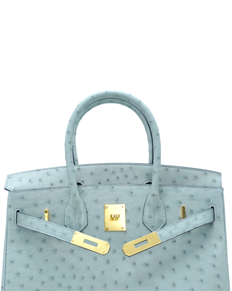30-sized ladies' handbag made of ostrich leather