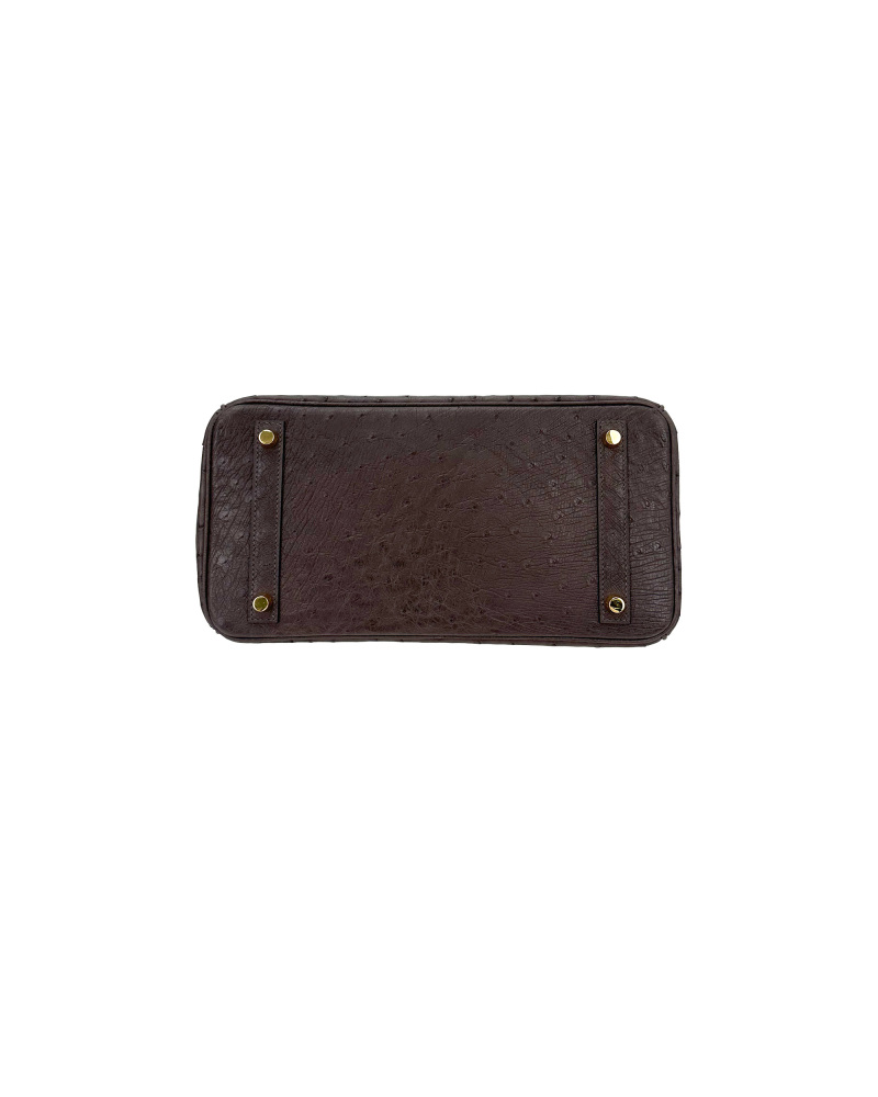 30-sized ladies' handbag made of ostrich leather