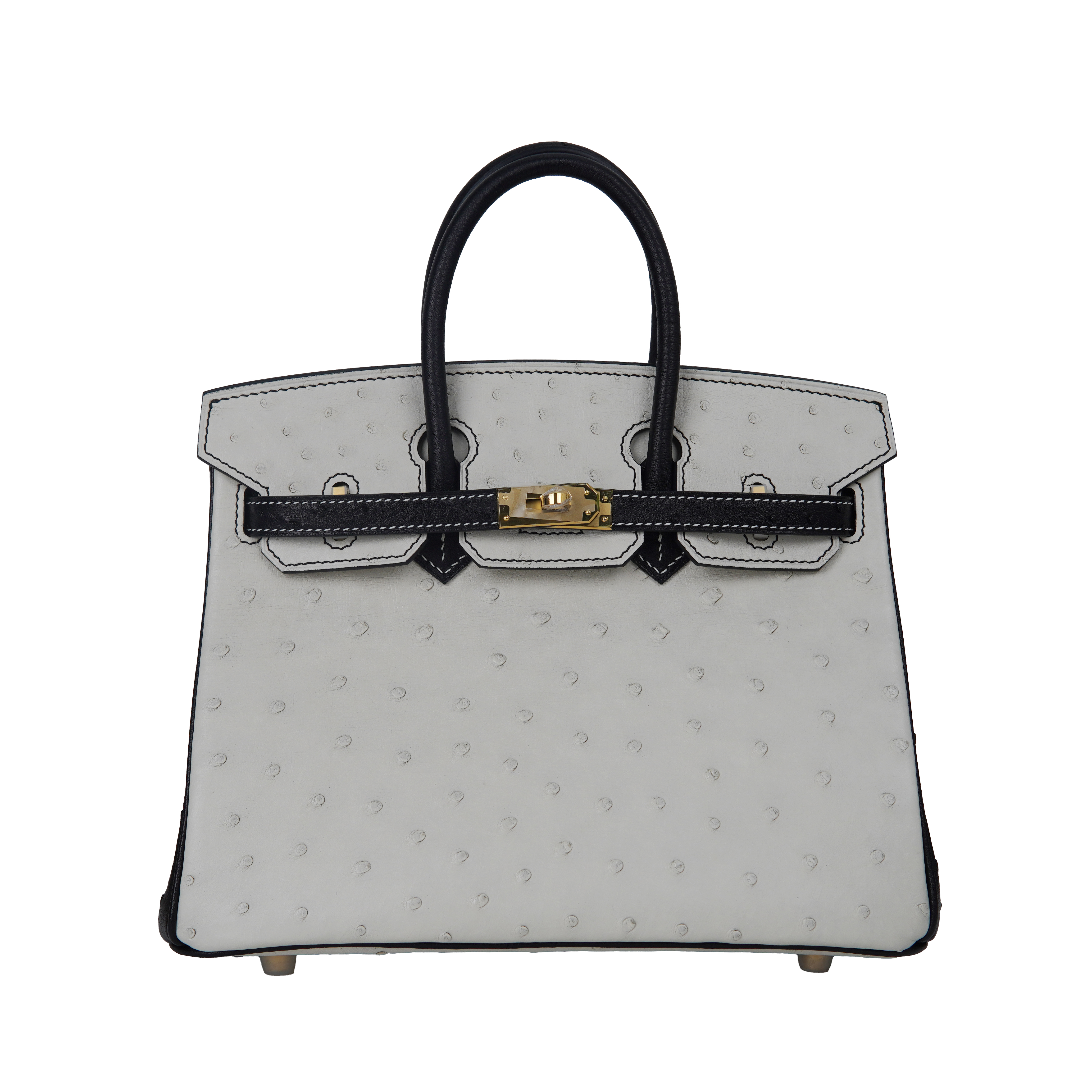 25-sized ladies' handbag made of ostrich leather