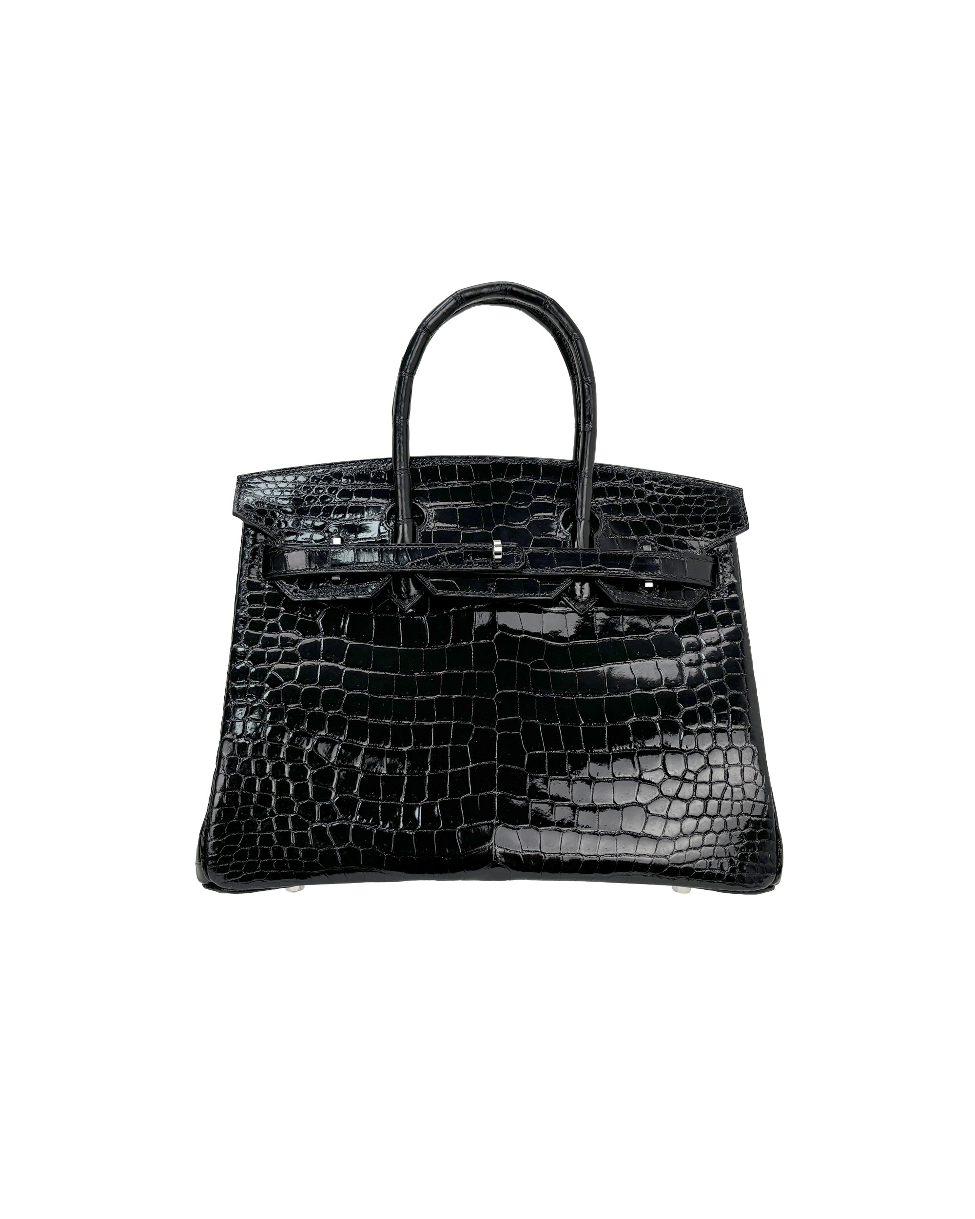 Ladies' hand-made bags, made of saltwater crocodile leather, size 30