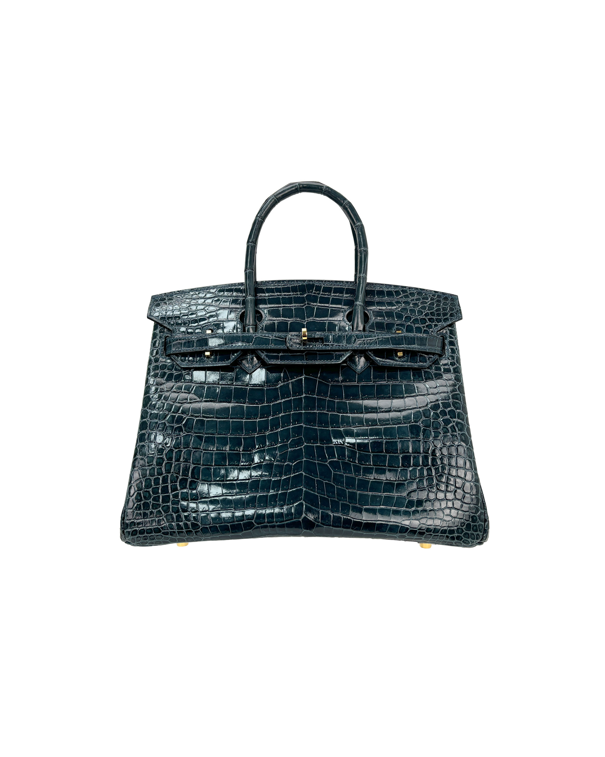 Ladies' hand-made bags, made of saltwater crocodile leather, size 30