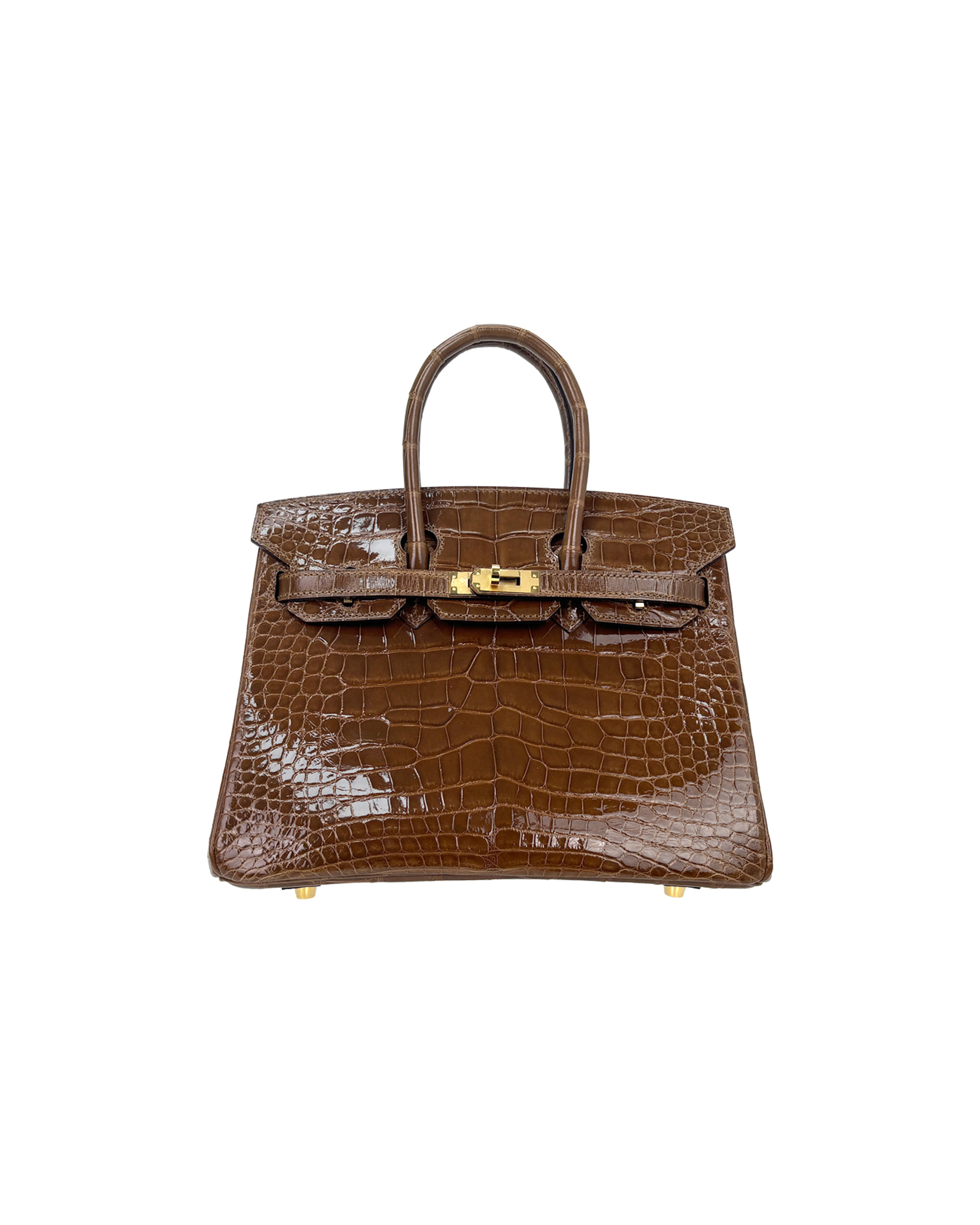 Ladies' hand-made bags made of American alligator leather, size 25