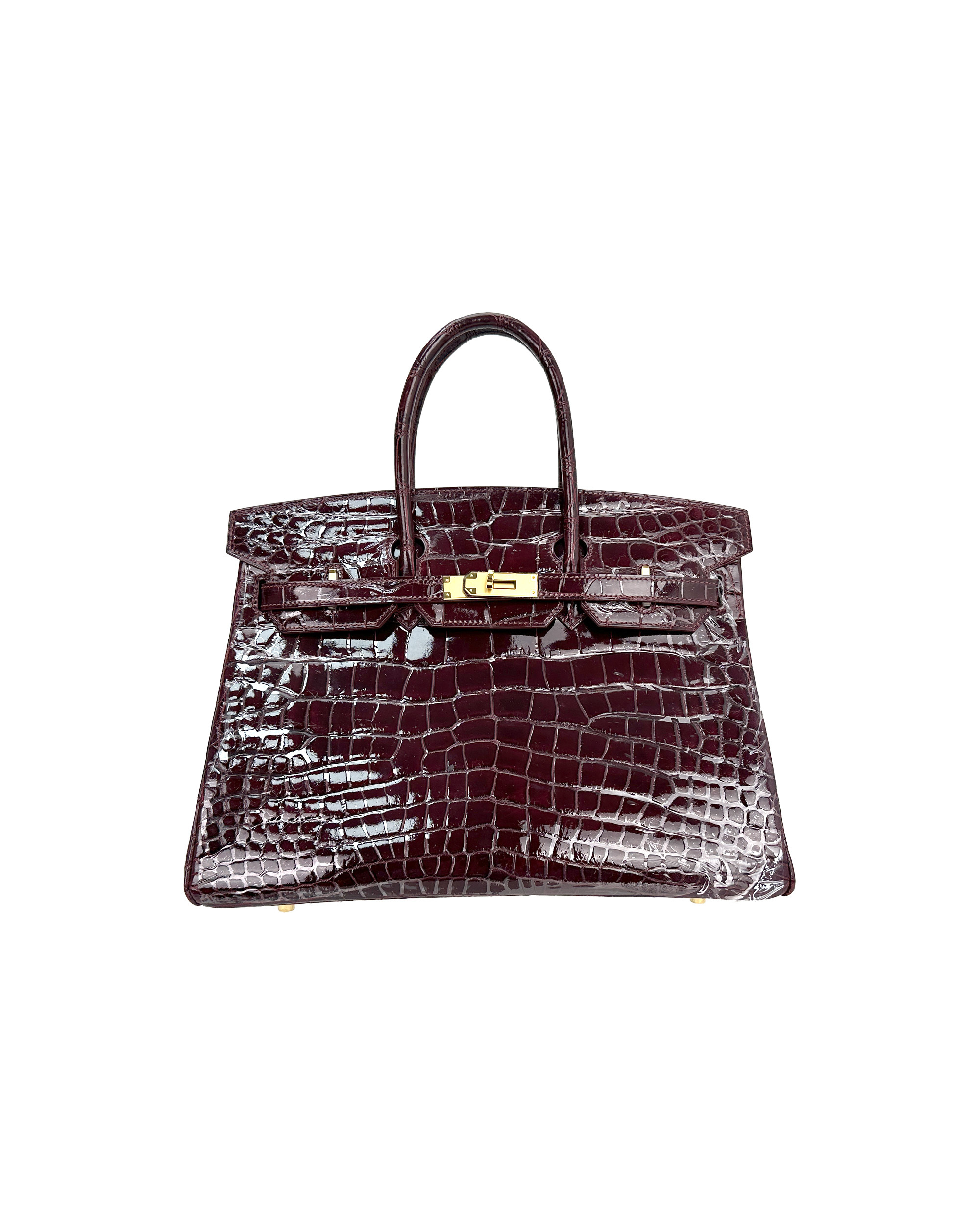 Ladies' hand-made bags made of Nile crocodile leather, size 35