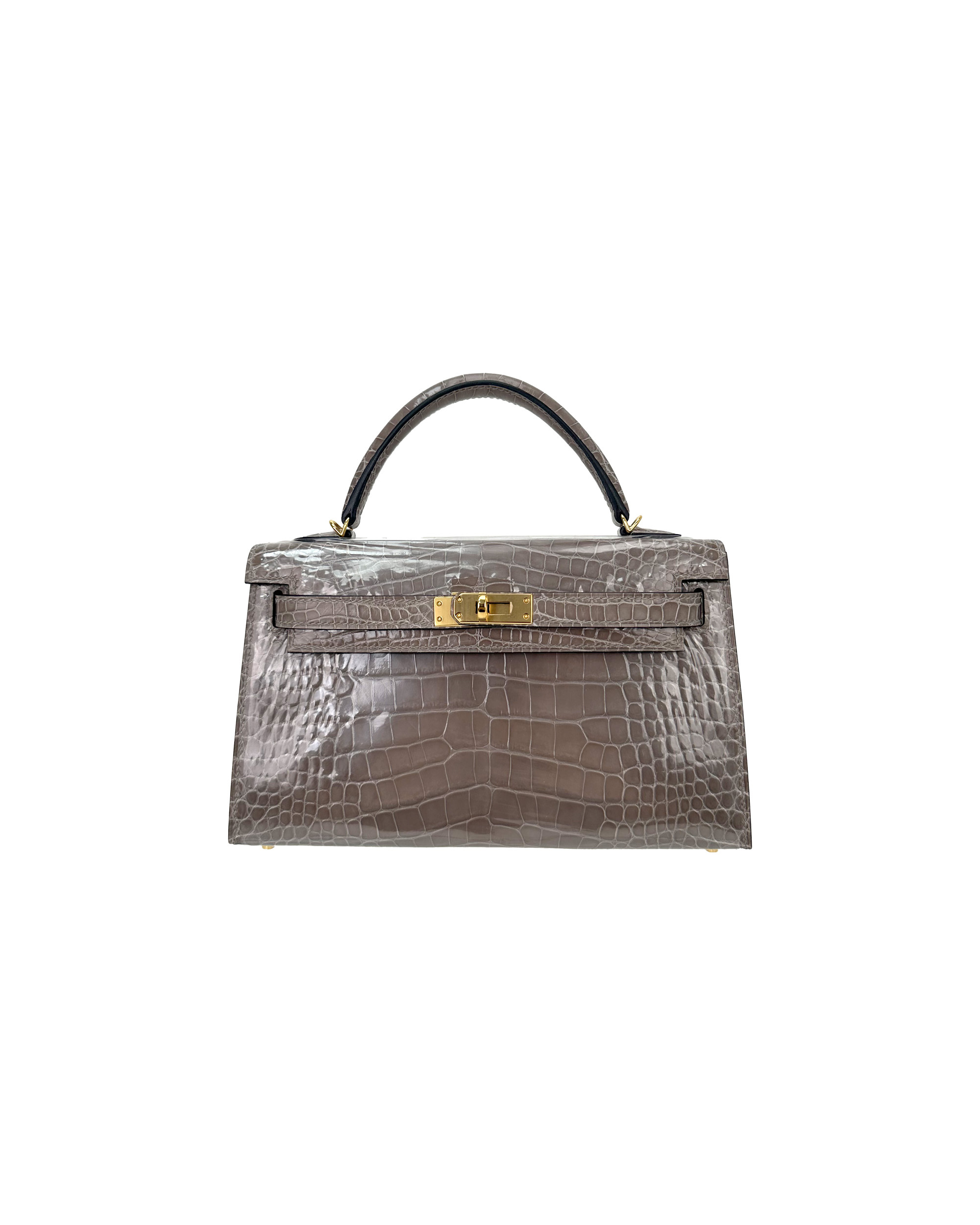 Ladies' handbags made of American alligator leather, size 22