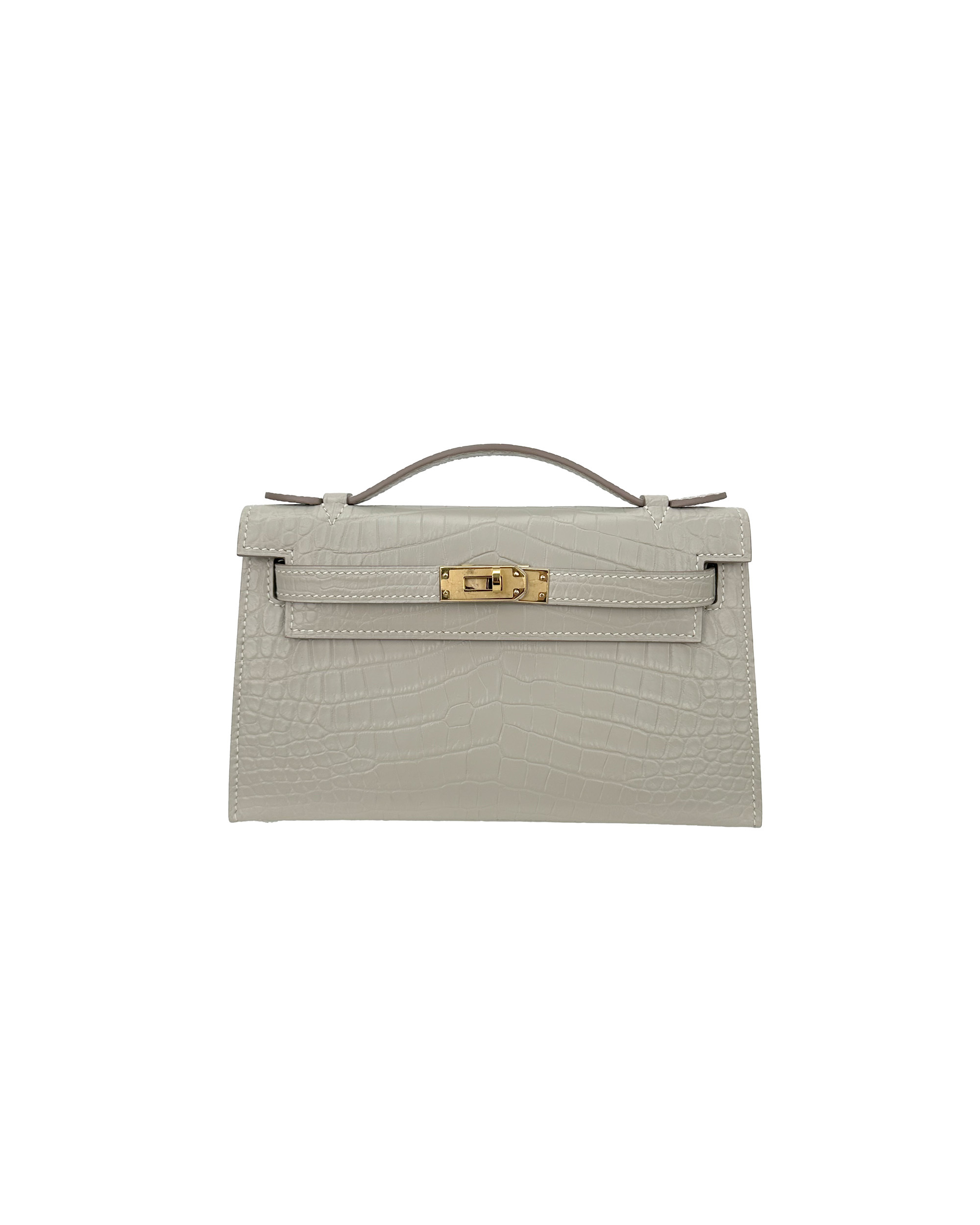 Ladies' matte handbags made of Siamese crocodile leather, size 22