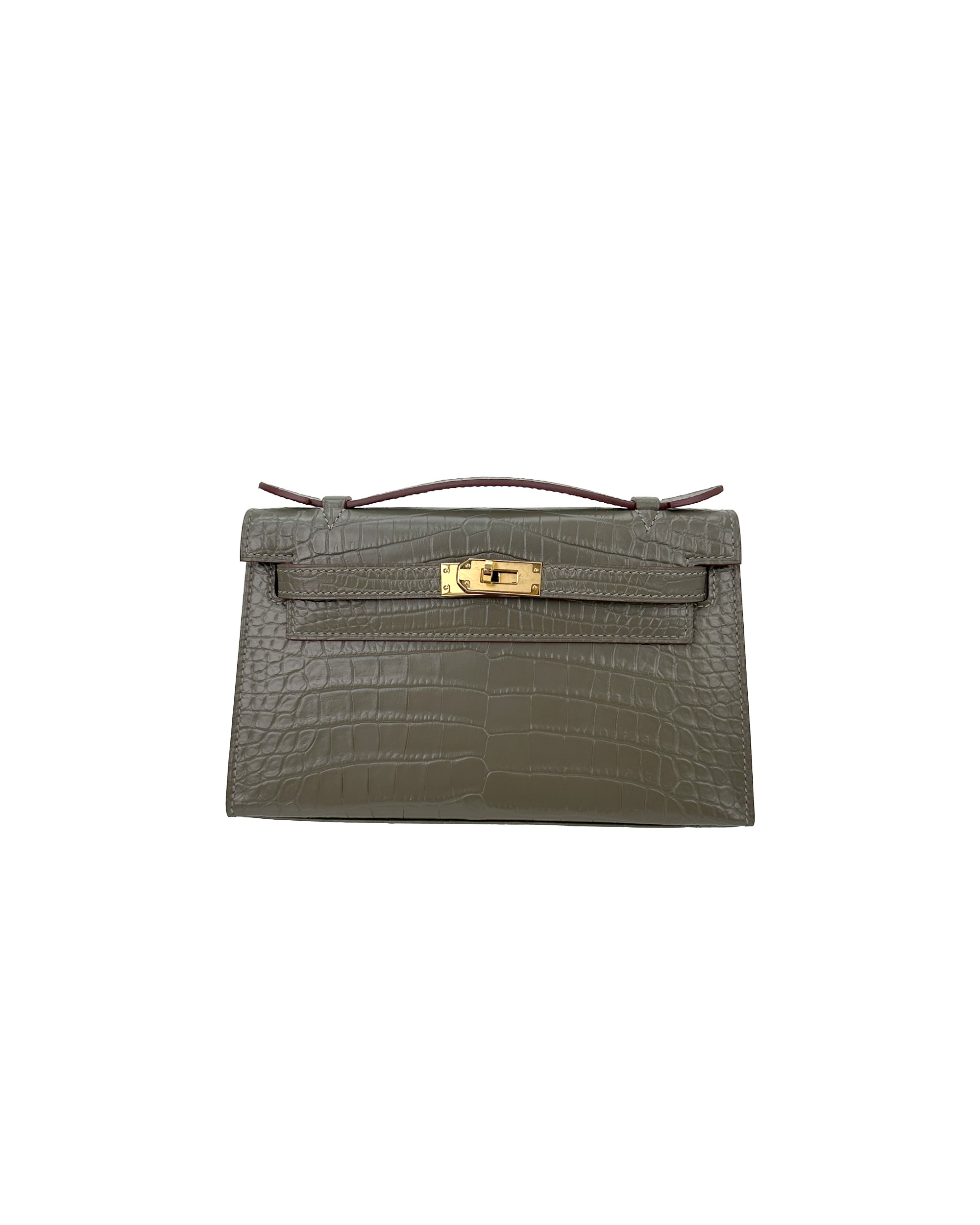Ladies' matte handbags made of Siamese crocodile leather, size 22