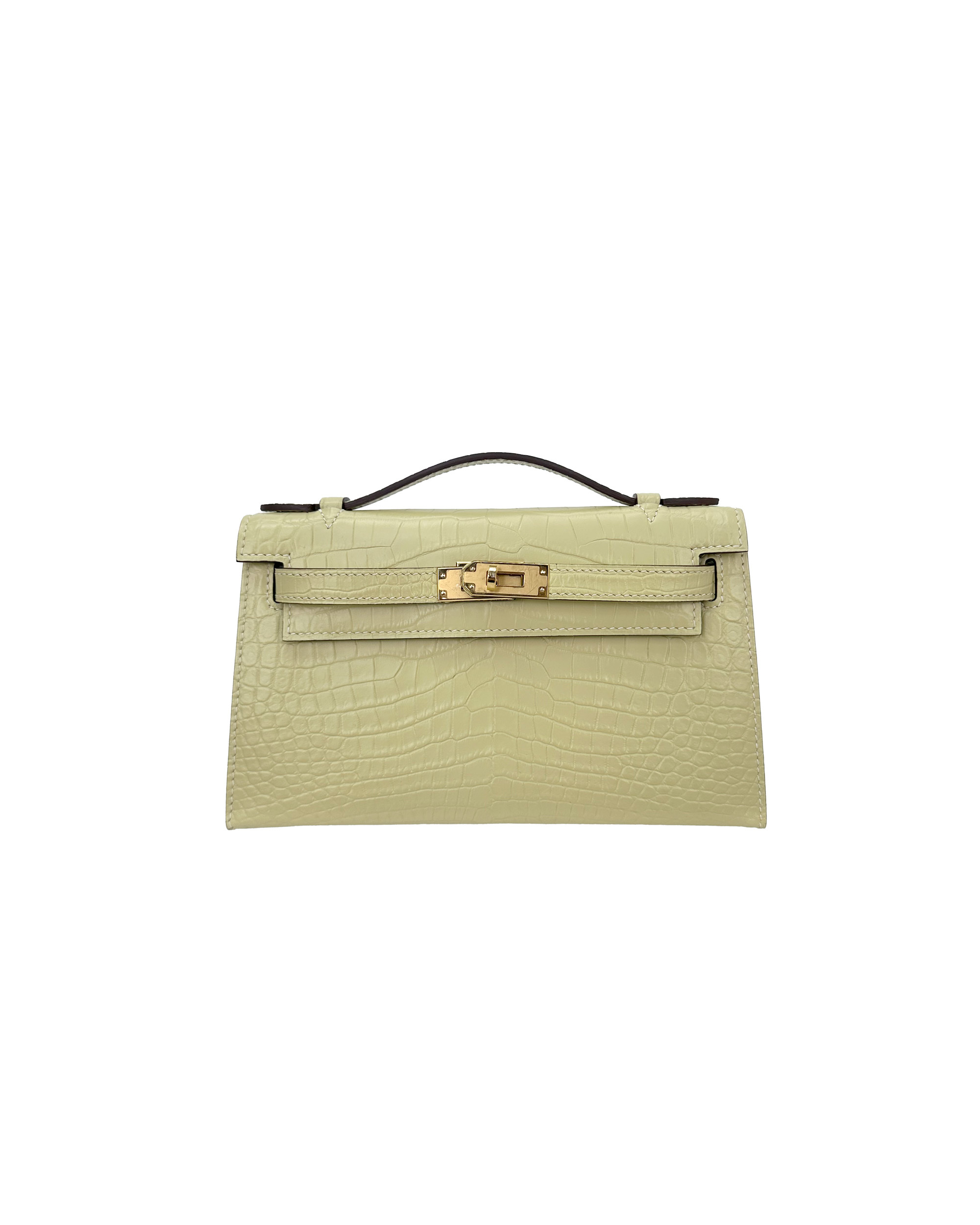 Ladies' matte handbags made of Siamese crocodile leather, size 22