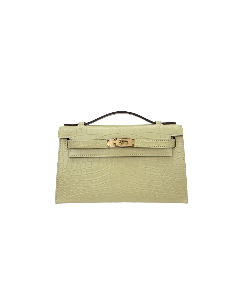 Ladies' matte handbags made of Siamese crocodile leather, size 22