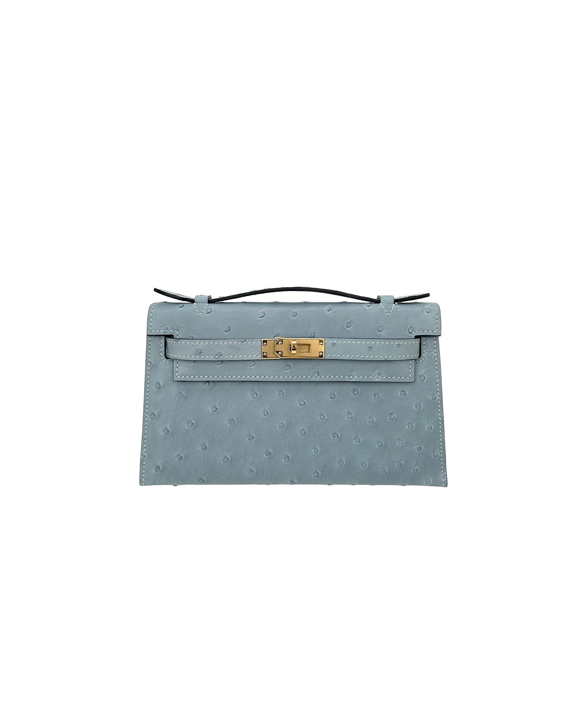 Ladies' handbags made of ostrich leather, size 22