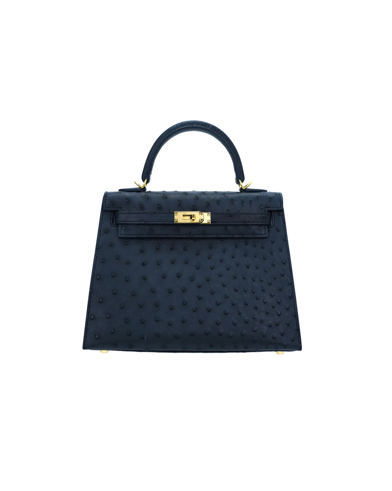 Ladies' handbags made of ostrich leather, size 25