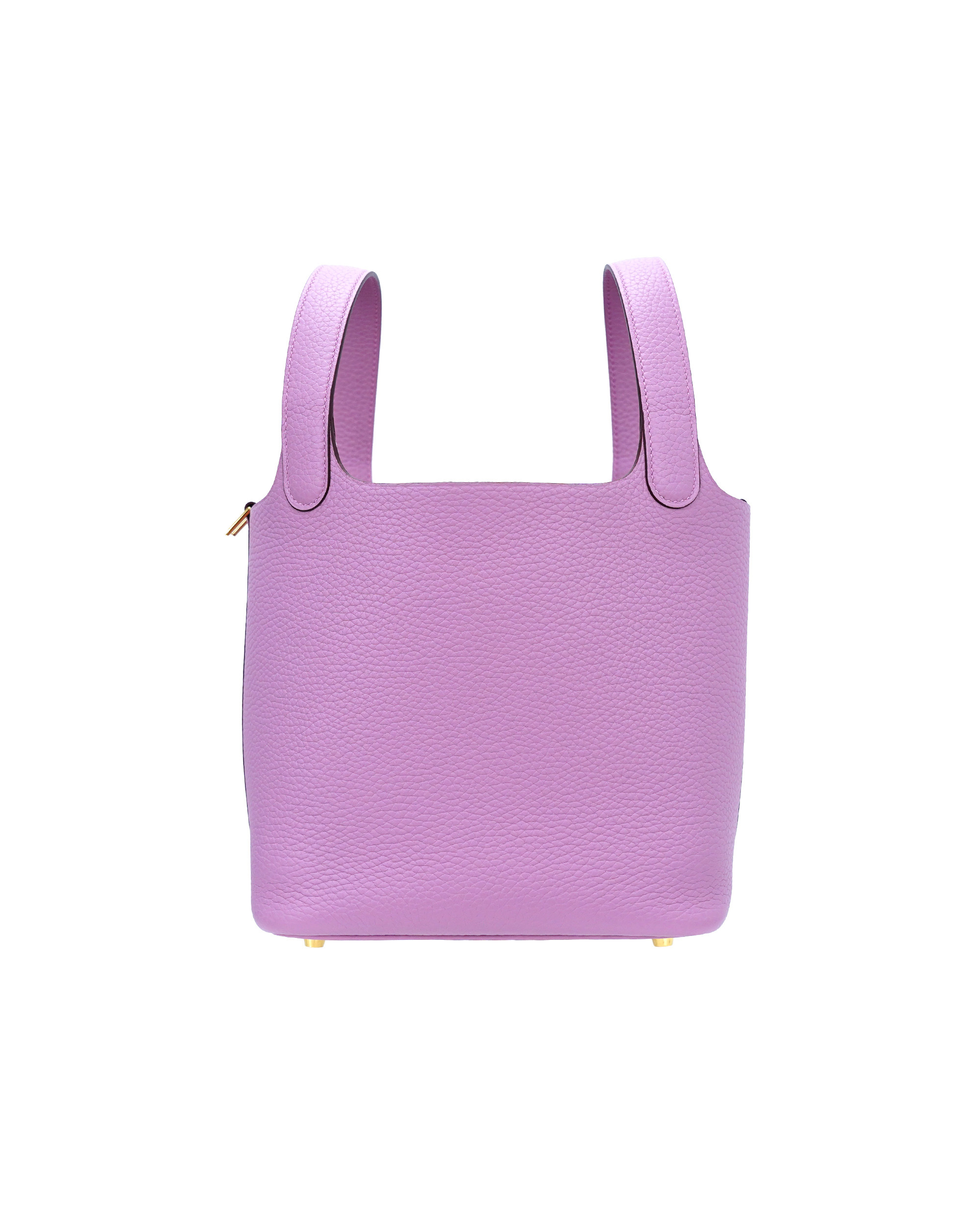 Handmade cowhide bucket bag in size 18cm