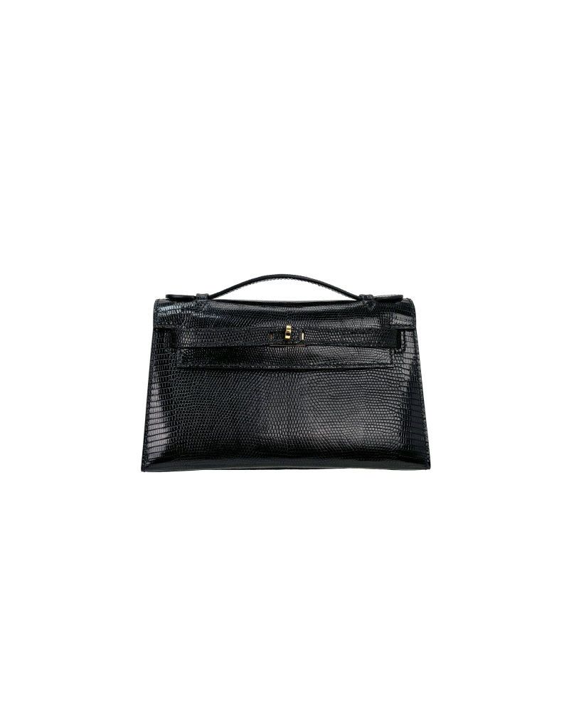 Handmade bag made of lizard leather