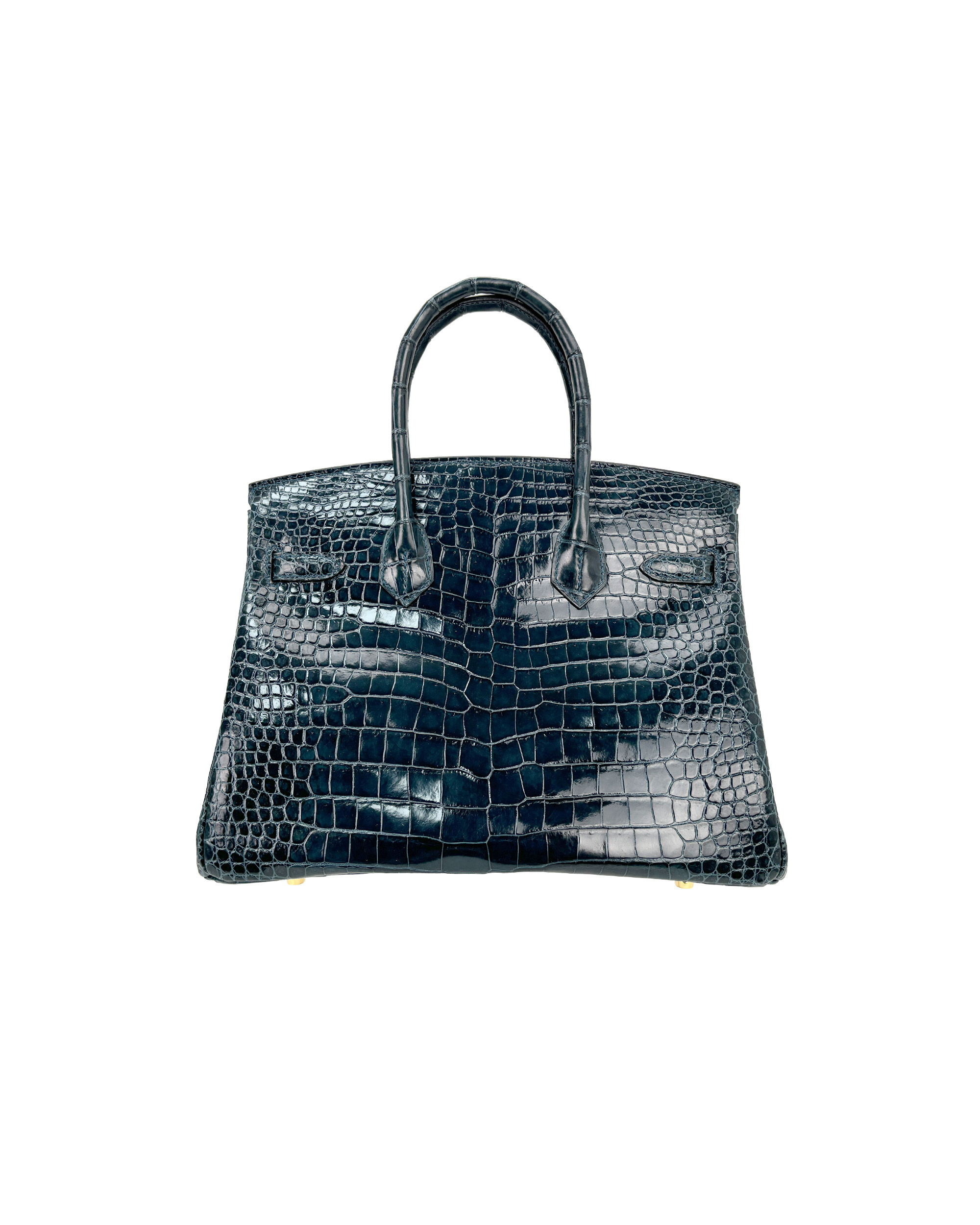 Ladies' hand-made bags, made of saltwater crocodile leather, size 30