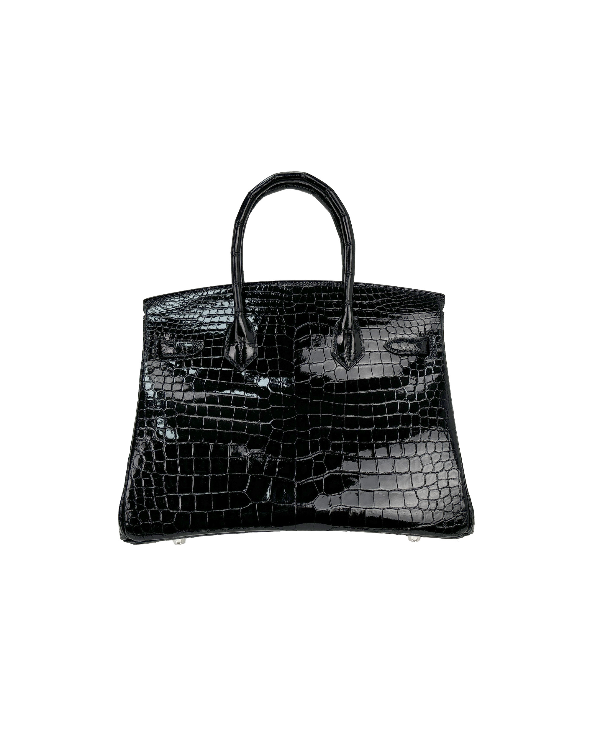 Ladies' hand-made bags, made of saltwater crocodile leather, size 30