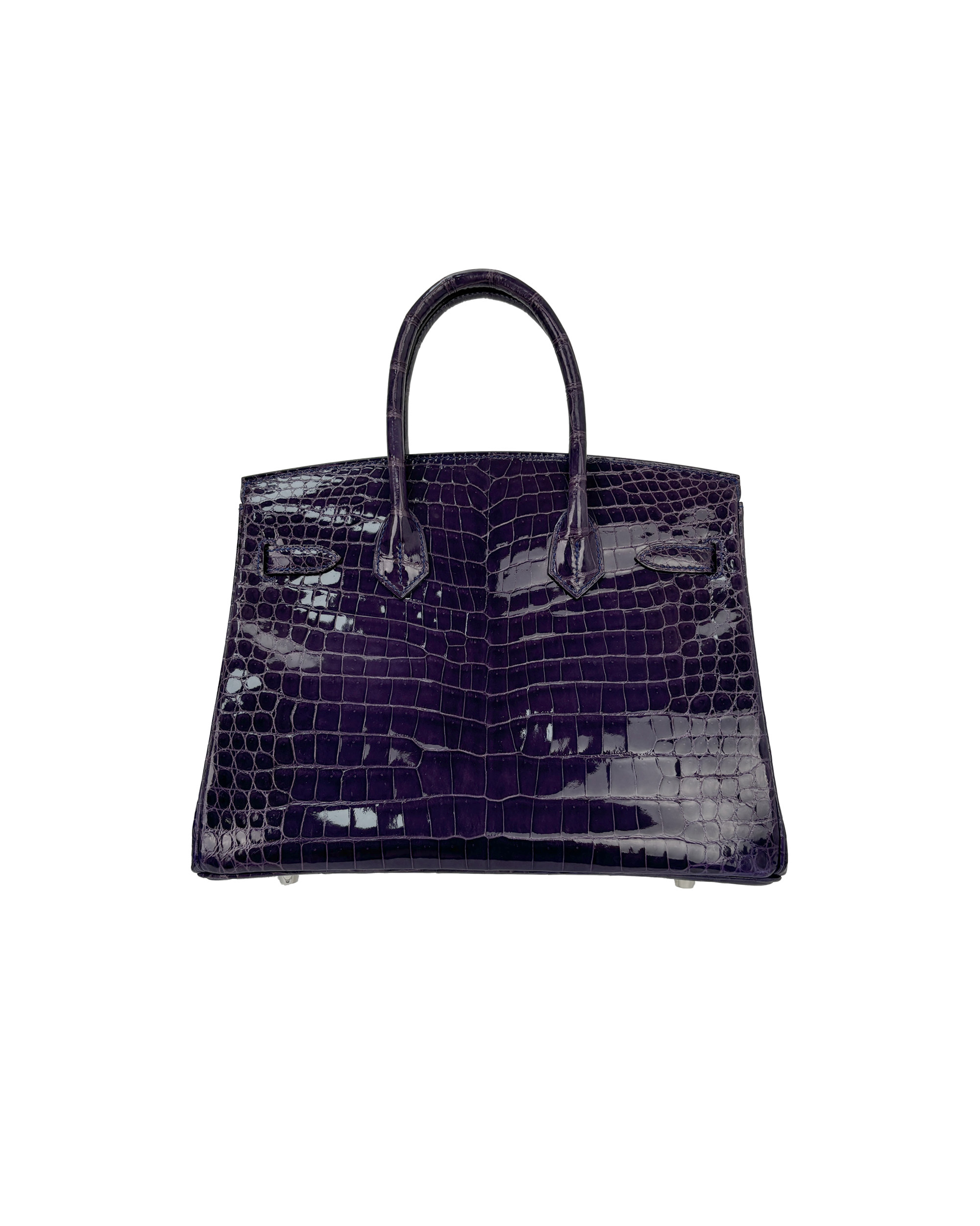 Ladies' hand-made bags, made of saltwater crocodile leather, size 30