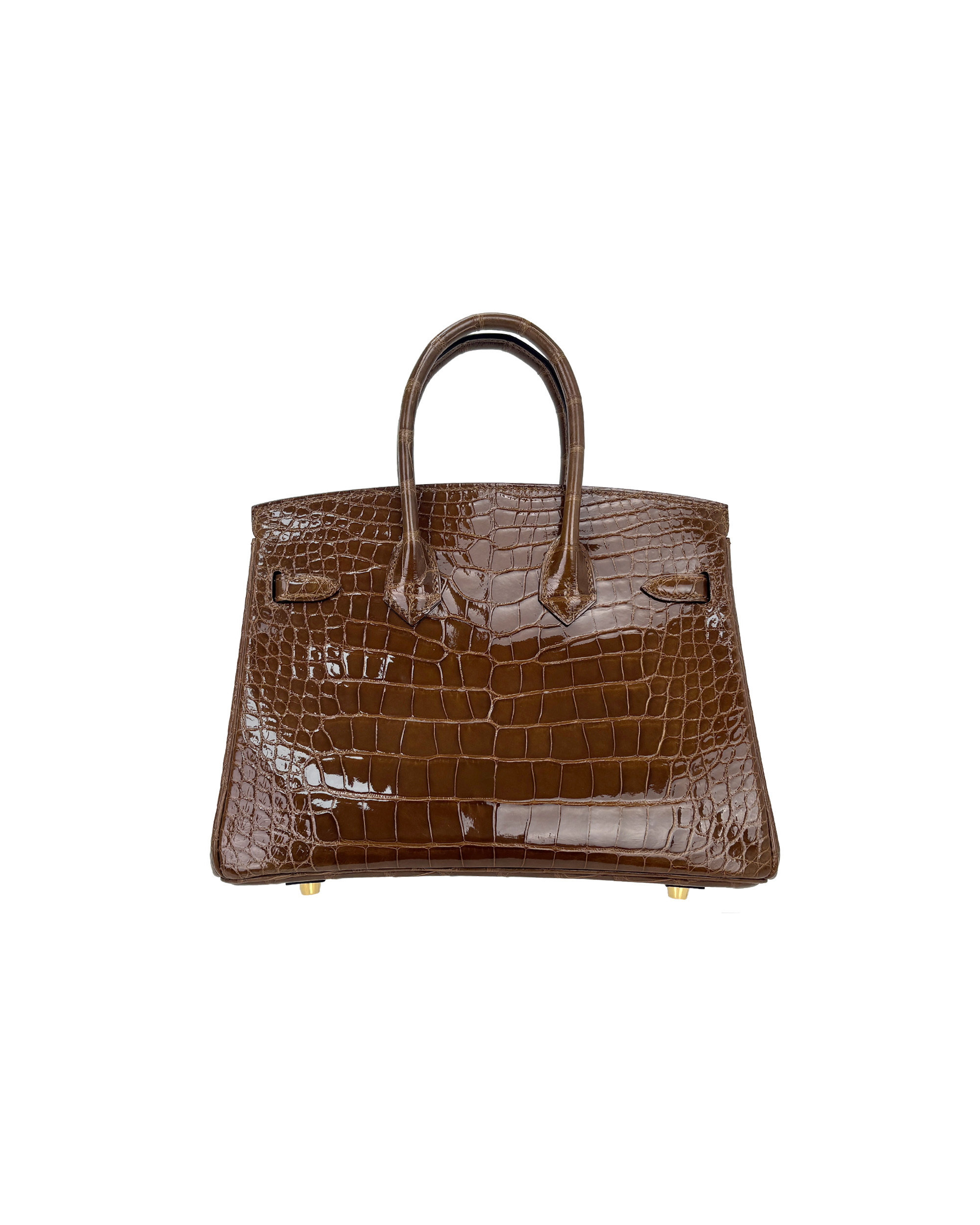 Ladies' hand-made bags made of American alligator leather, size 25