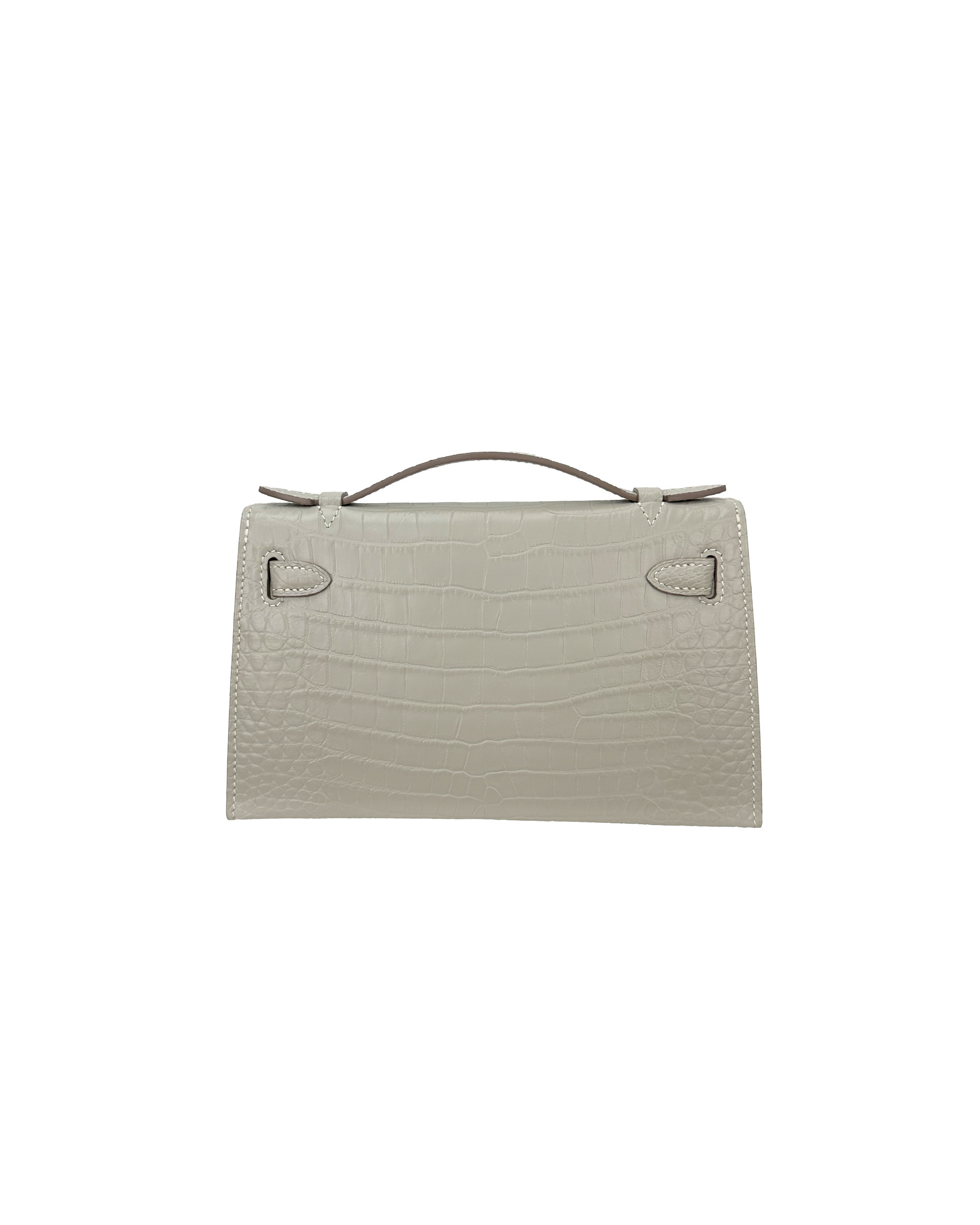 Ladies' matte handbags made of Siamese crocodile leather, size 22