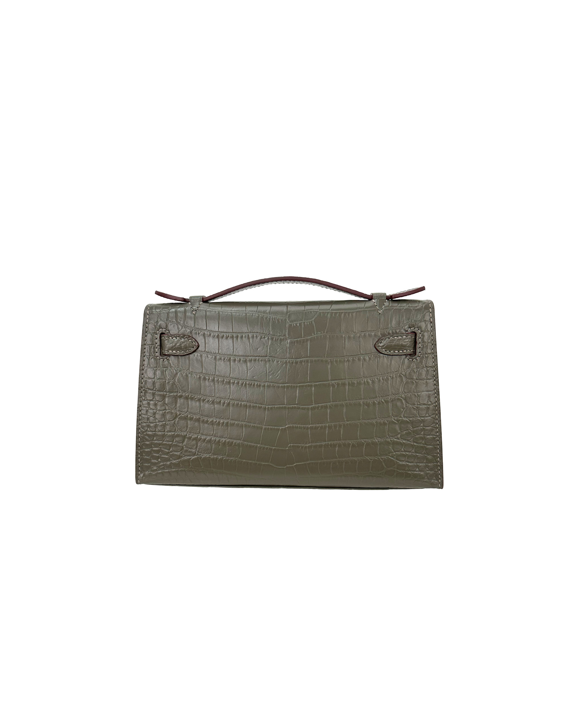 Ladies' matte handbags made of Siamese crocodile leather, size 22