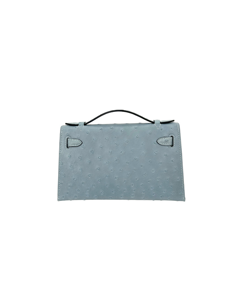 Ladies' handbags made of ostrich leather, size 22