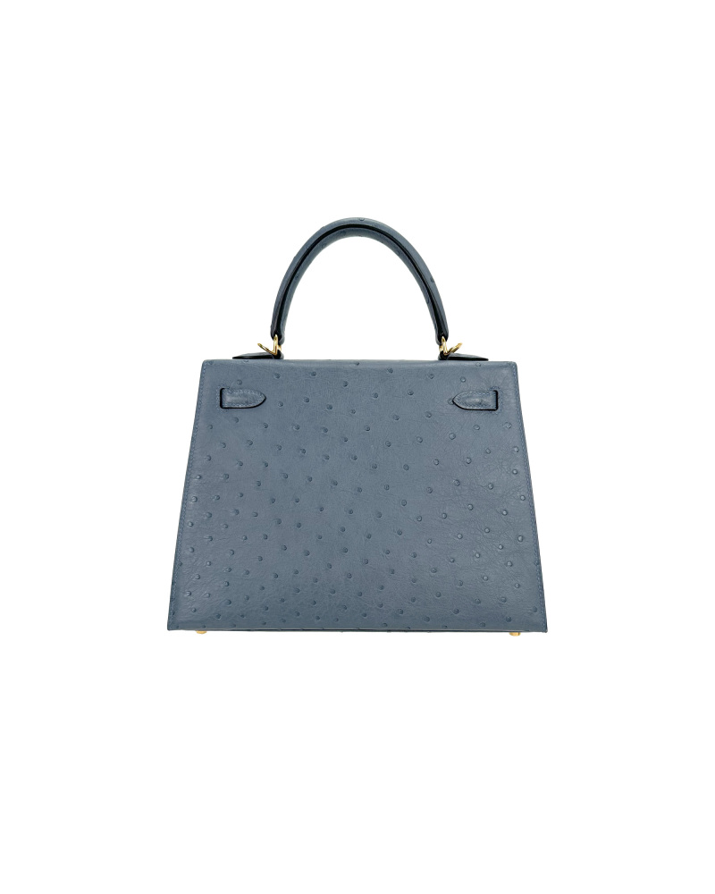 Ladies' handbags made of ostrich leather, size 25