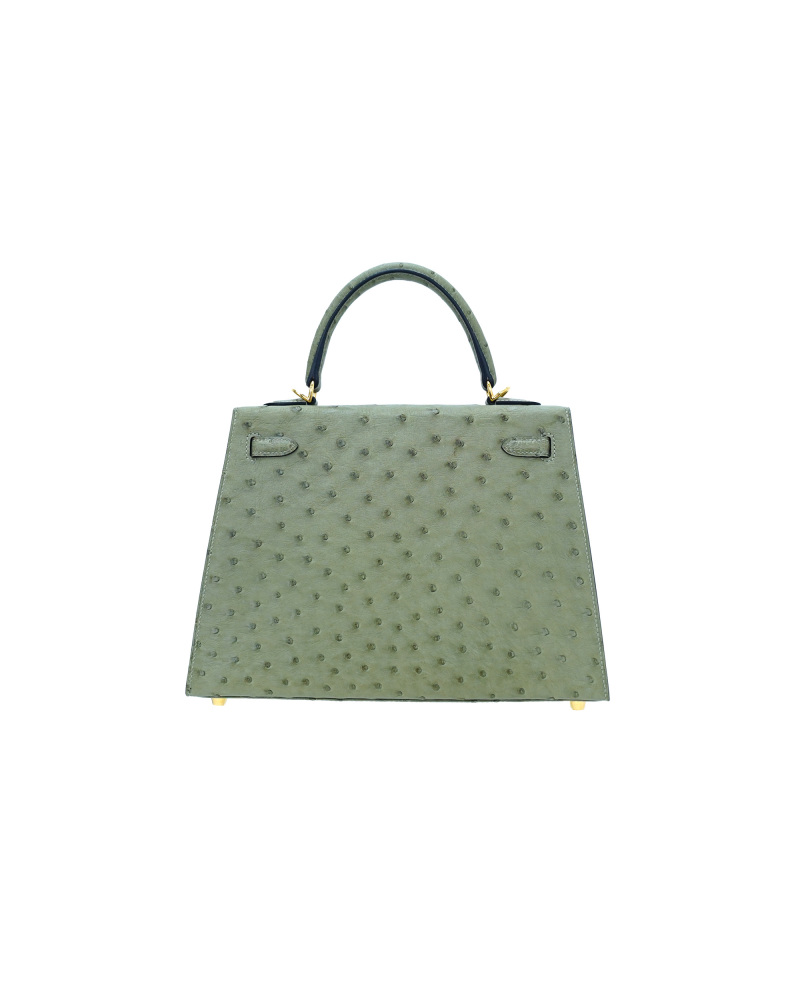 Ladies' handbags made of ostrich leather, size 25