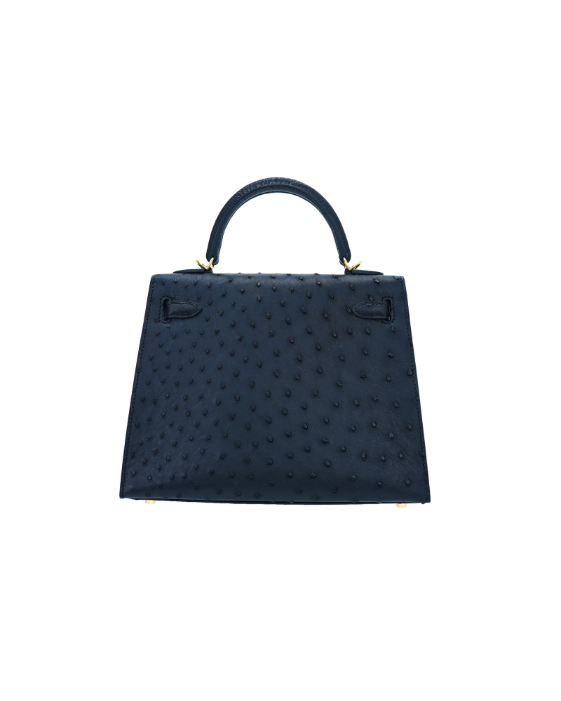 Ladies' handbags made of ostrich leather, size 25