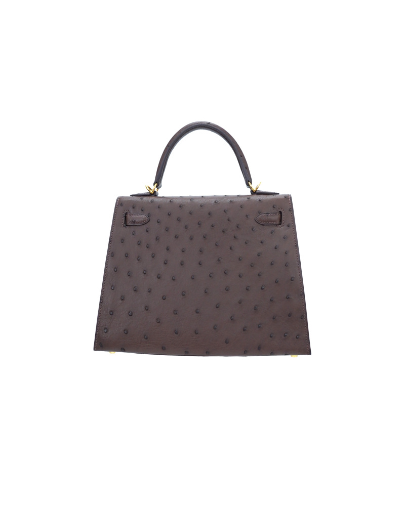 Ladies' handbags made of ostrich leather, size 25