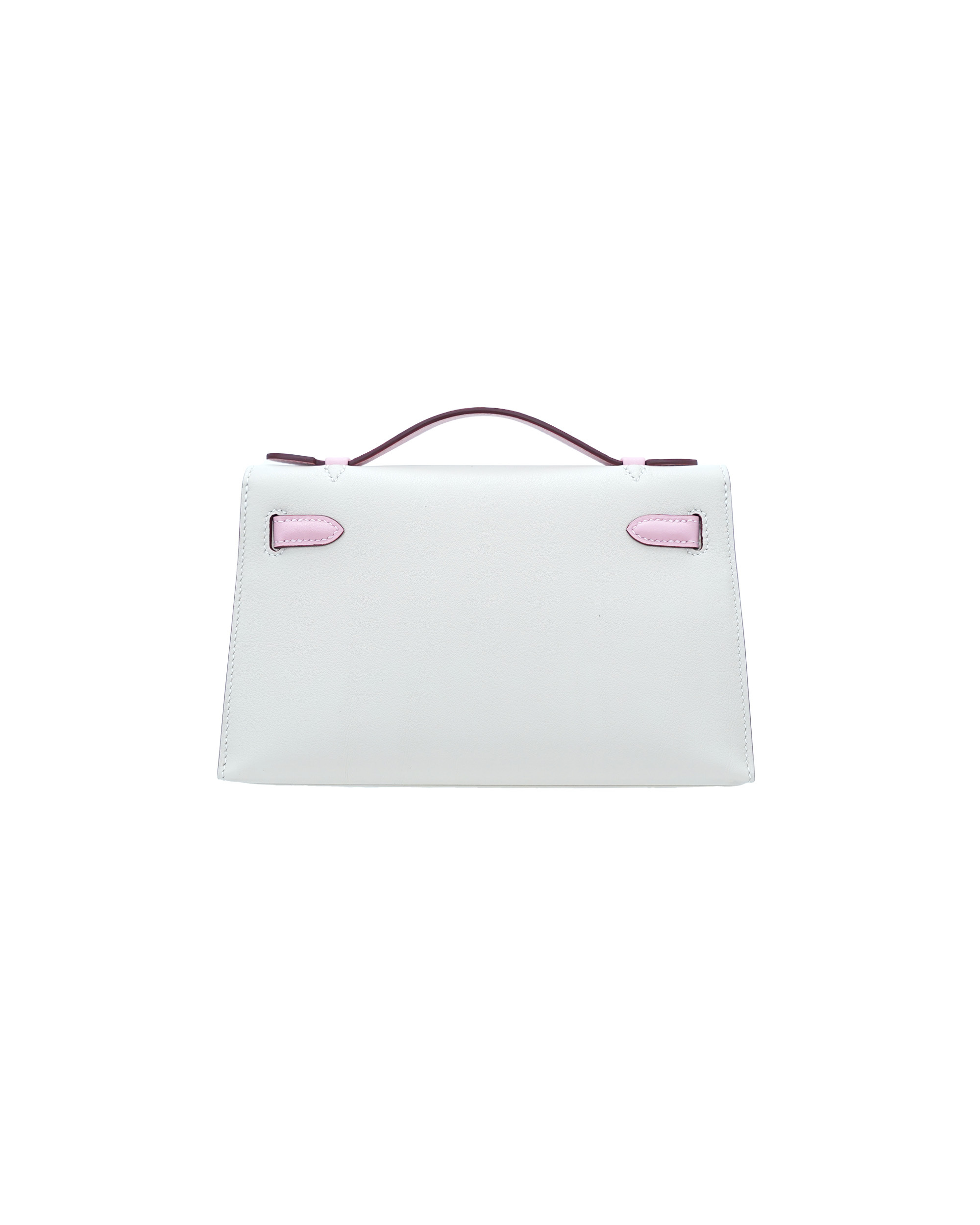 Ladies' handbag in a color-blocked design made of cowhide, size 22