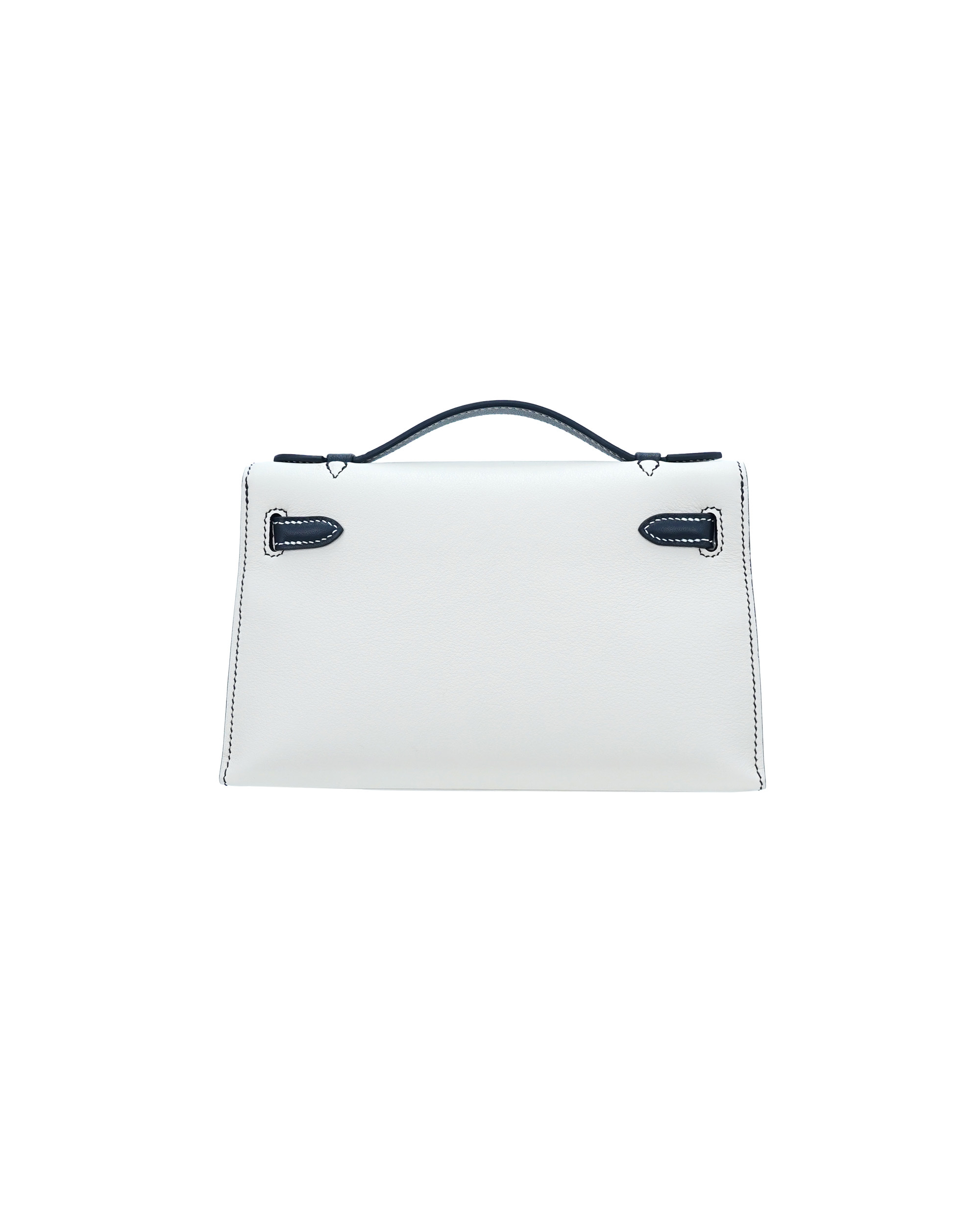 Ladies' handbag in a color-blocked design made of cowhide, size 22
