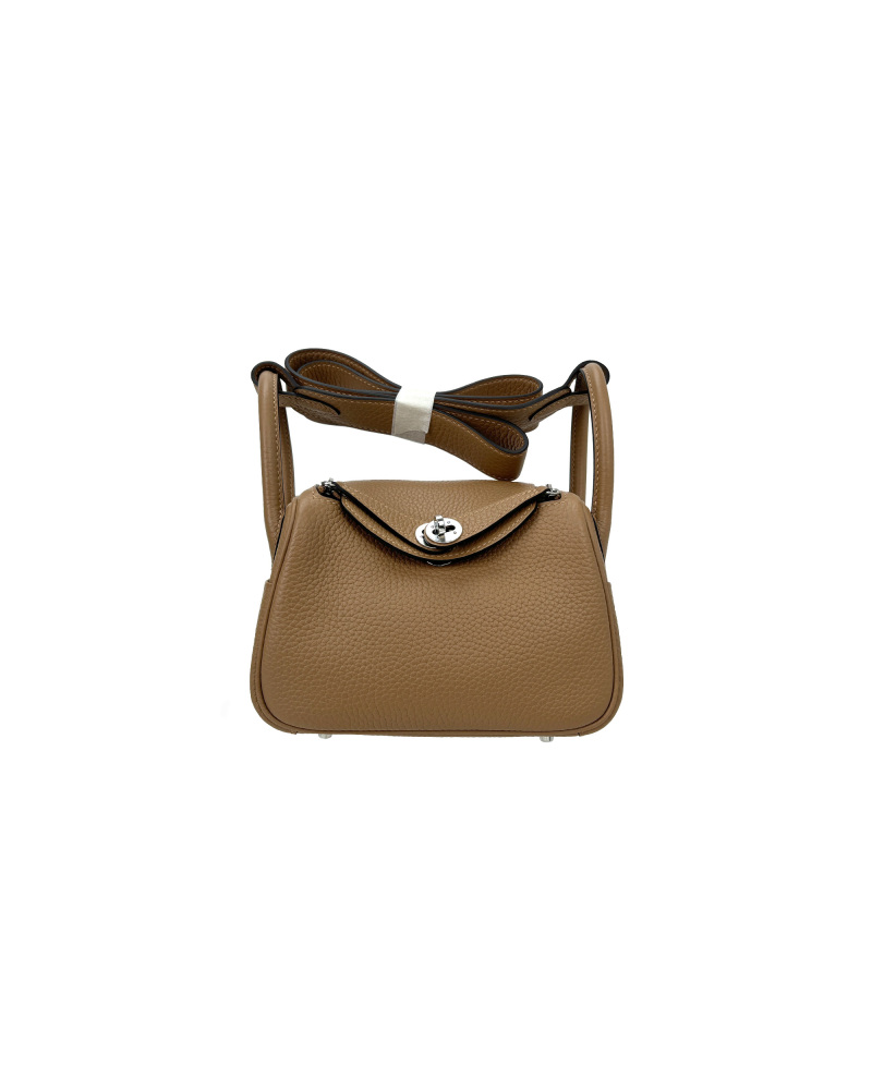 Single-shoulder crossbody bag, handmade with cowhide, size 19