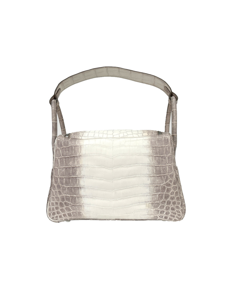 Handmade single-shoulder Himalayan Nile crocodile leather bag, size 30