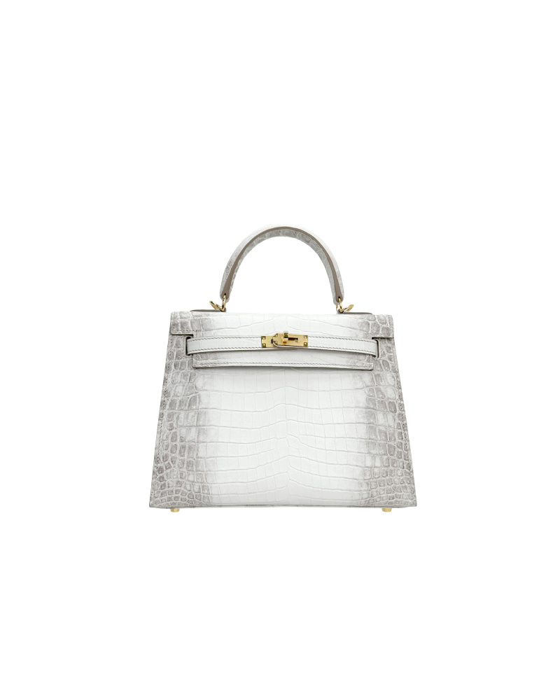 Ladies' handbags in size 25 made of Himalayan Nile crocodile leather