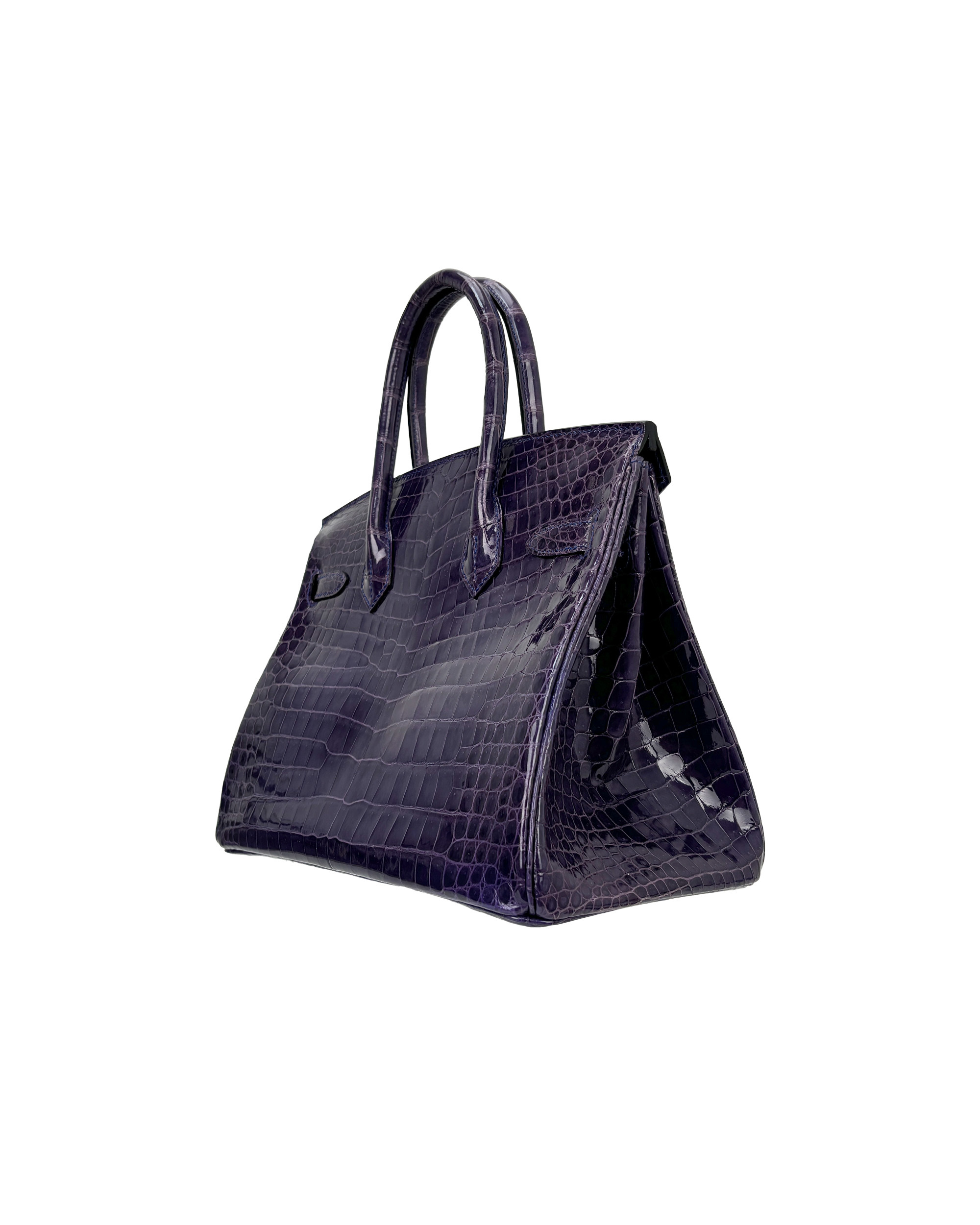 Ladies' hand-made bags, made of saltwater crocodile leather, size 30