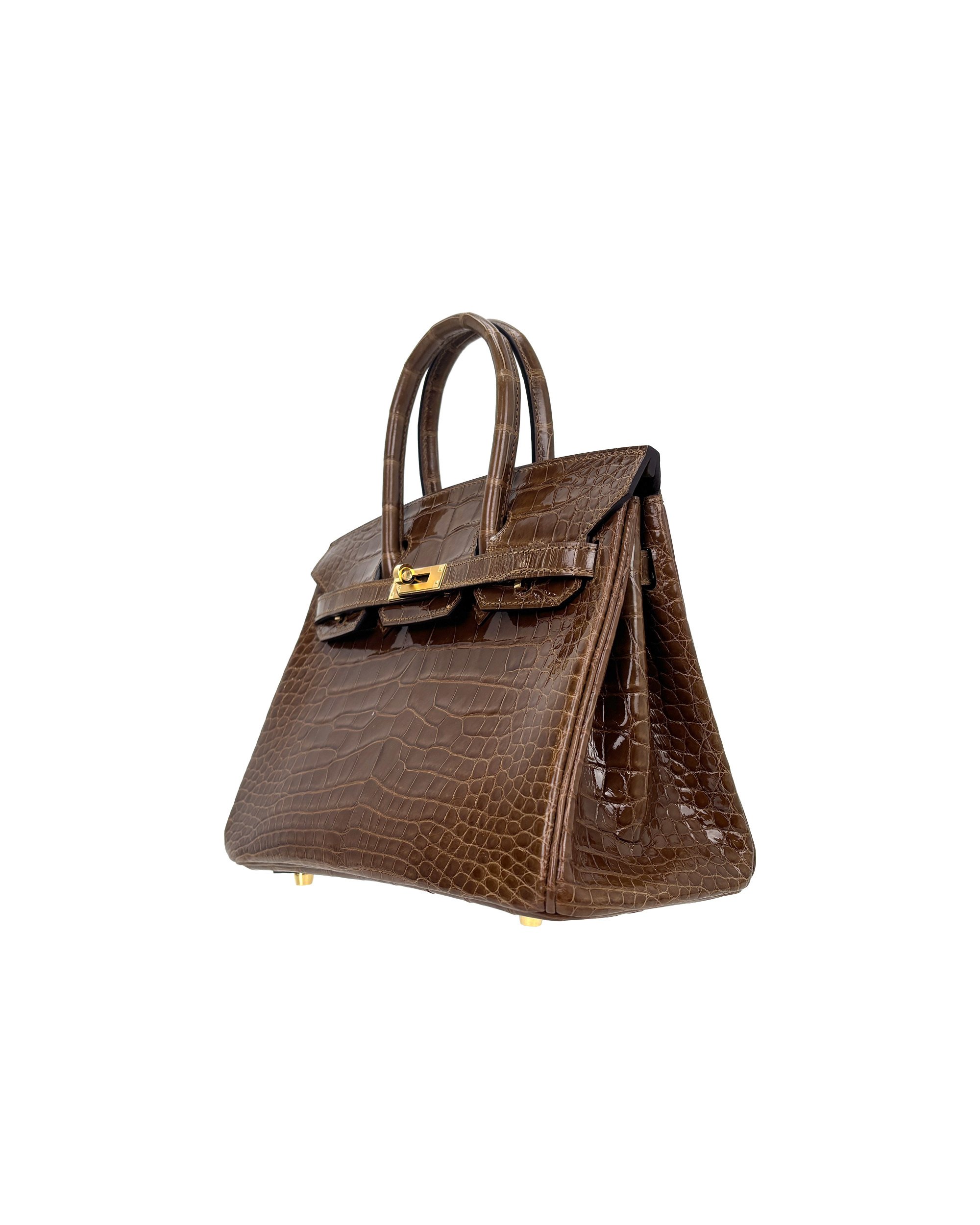 Ladies' hand-made bags made of American alligator leather, size 25