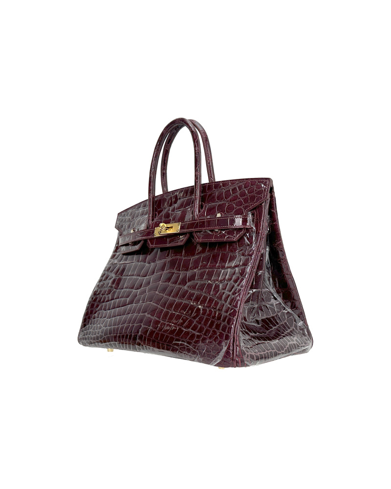 Ladies' hand-made bags made of Nile crocodile leather, size 35